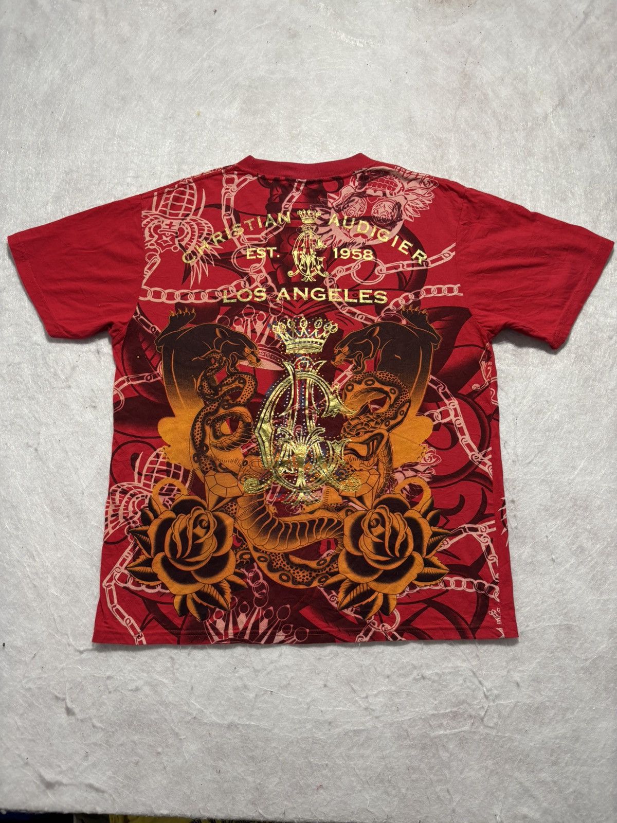 Christian Audigier Christian Audigier Tshirt Size US XXL / EU 58 / 5 - 2 Thumbnail