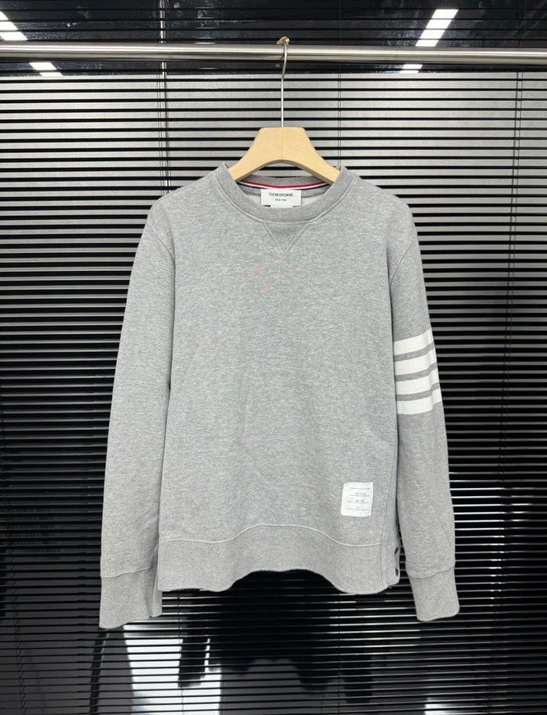 Thom Browne Thom Browne Gray Sweatshirt with Stripes-dmc Size US L / EU 52-54 / 3 - 1 Thumbnail