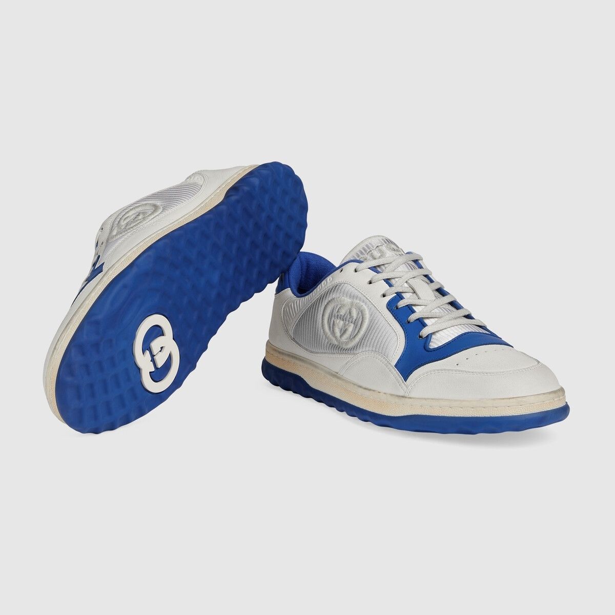 Gucci o1s1wg110125 MAC80 Low-Top Sneakers in Off White/Blue Size US 11 / EU 44 - 6 Thumbnail