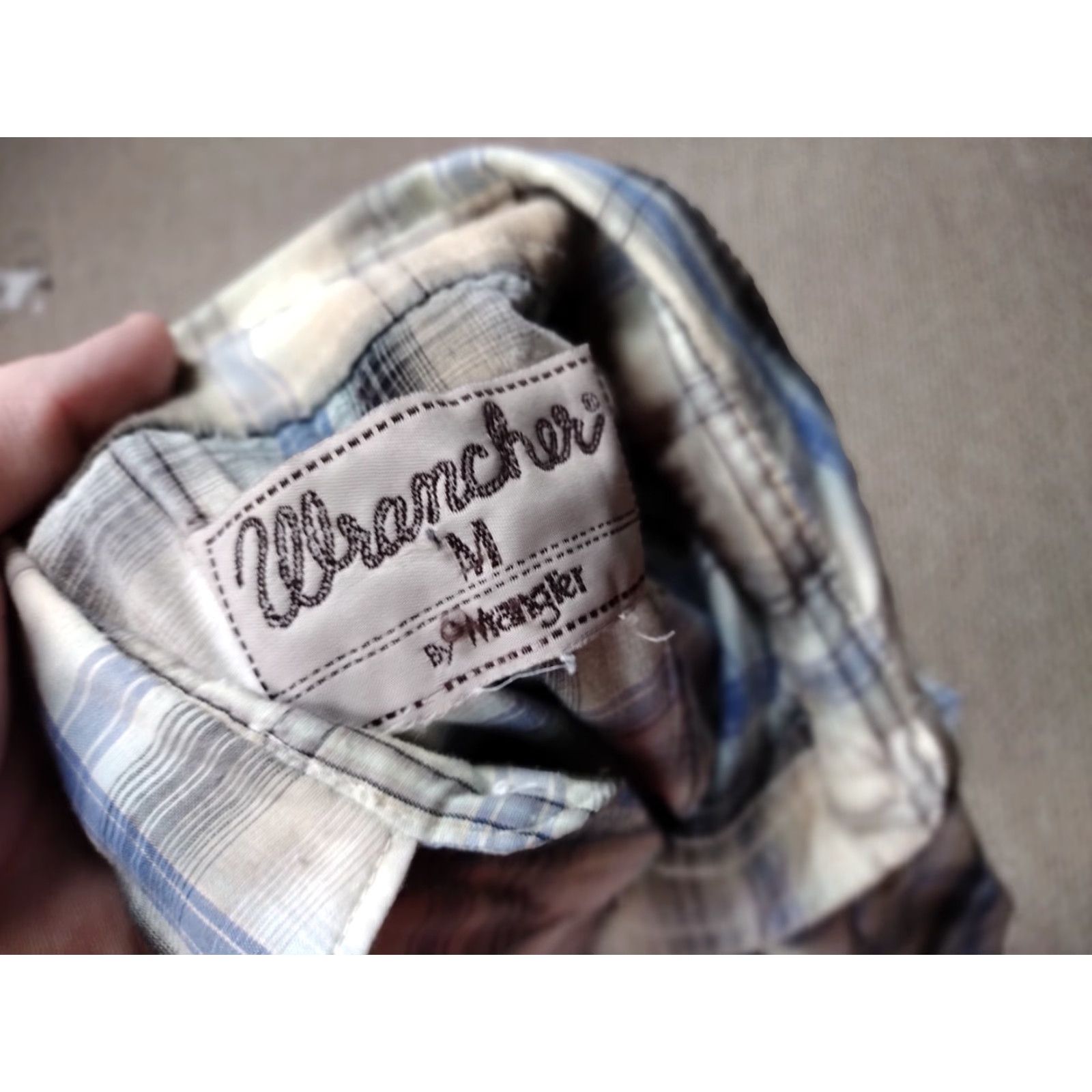 Wrangler VINTAGE Wrangler Wrancher Western Shirt M Pearl Snap Plaid Long Sleeve Flannel Size US M / EU 48-50 / 2 - 2 Thumbnail
