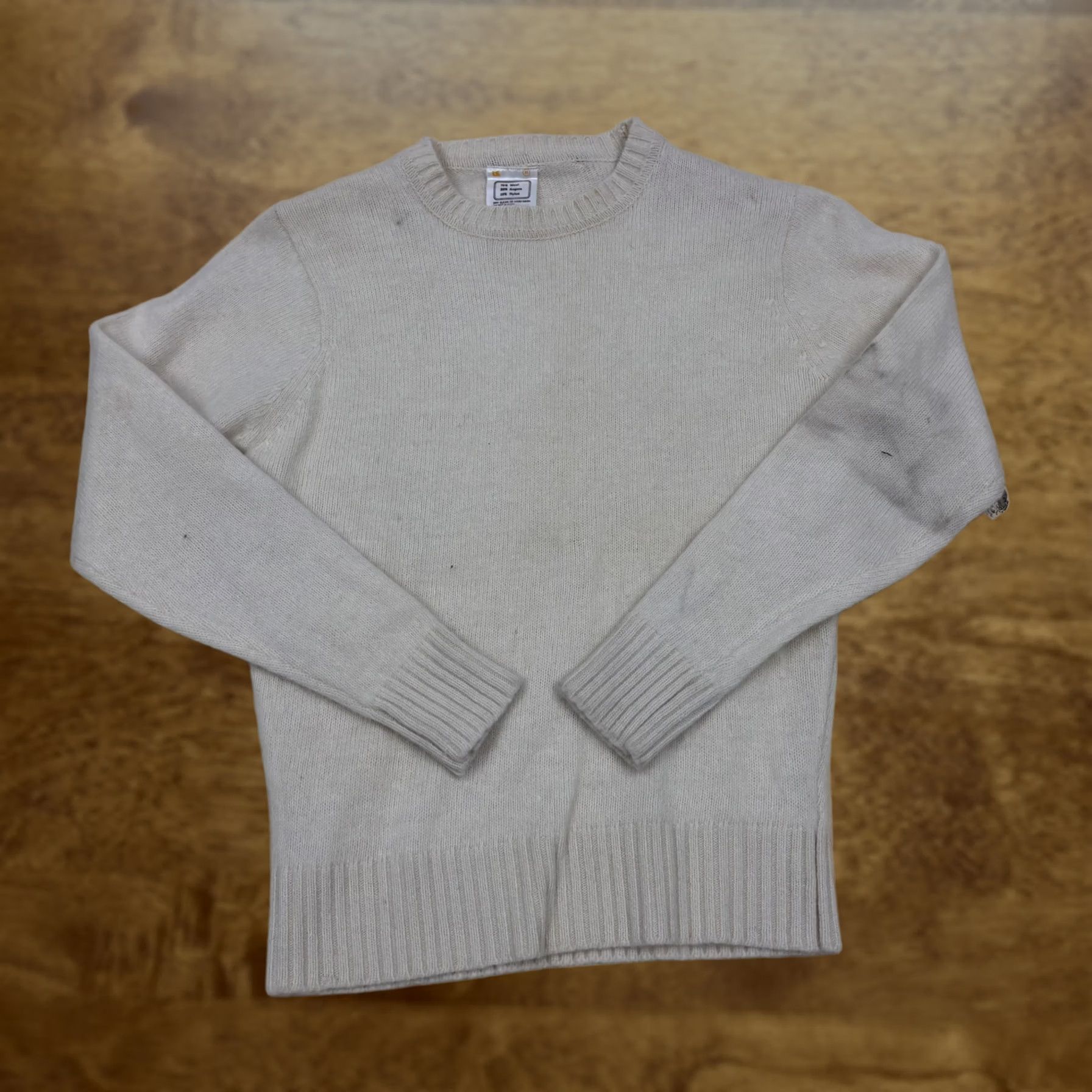Vintage VINTAGE 70s K Mart Sweater Womens Medium White Wool Angora Crew Neck Raglan Knit Size M / US 6-8 / IT 42-44 - 1 Thumbnail