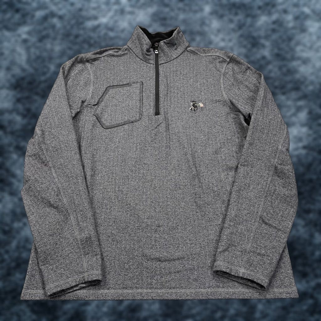 RLX Ralph Lauren RLX Ralph Lauren Golf Jacket Mens M Herringbone 1/4 Zip Logo Gray Size US M / EU 48-50 / 2 - 1 Thumbnail