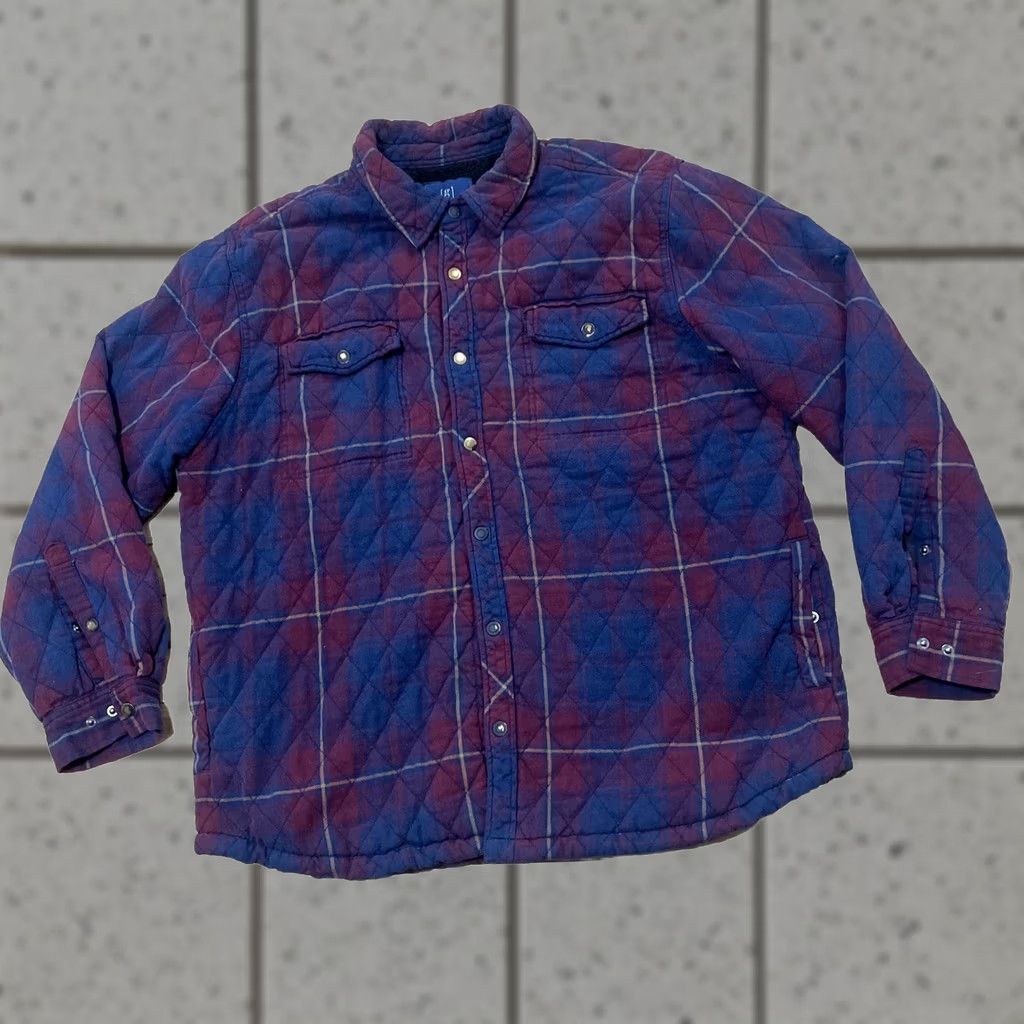 George George Shacket Men 2XL Plaid Sherpa Fleece Jacket Blank et Beach Pile Blanket Safety-Classic Pilled Pockets Logo Blue Red Vintage Mens 2XL Size US XXL / EU 58 / 5 - 1 Thumbnail