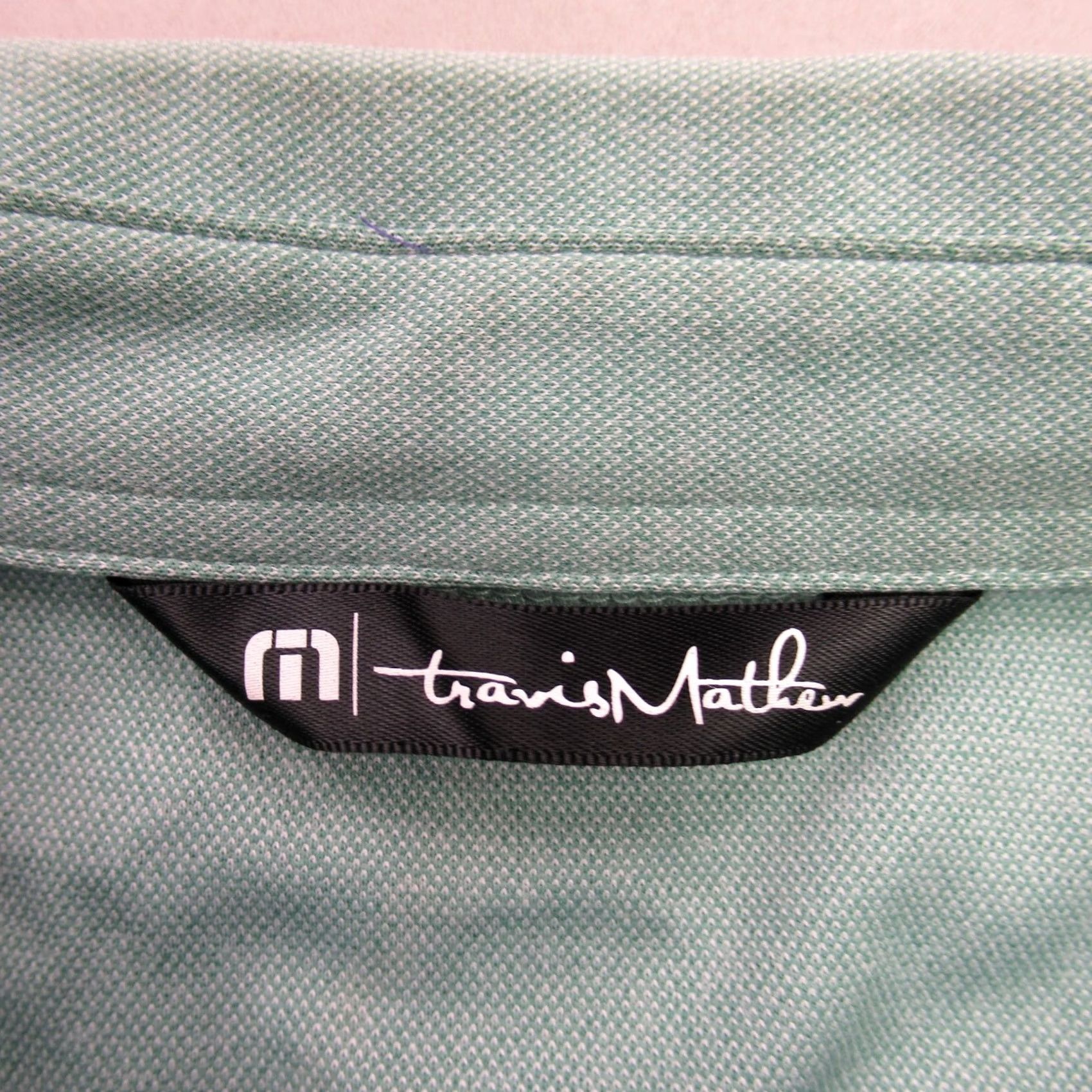 TravisMathew Travis Mathew Men’s Performance Golf Polo Shirt | Size M | Green Striped Short Sleeve Polo Men Regular Fit Size US M / EU 48-50 / 2 - 4 Thumbnail