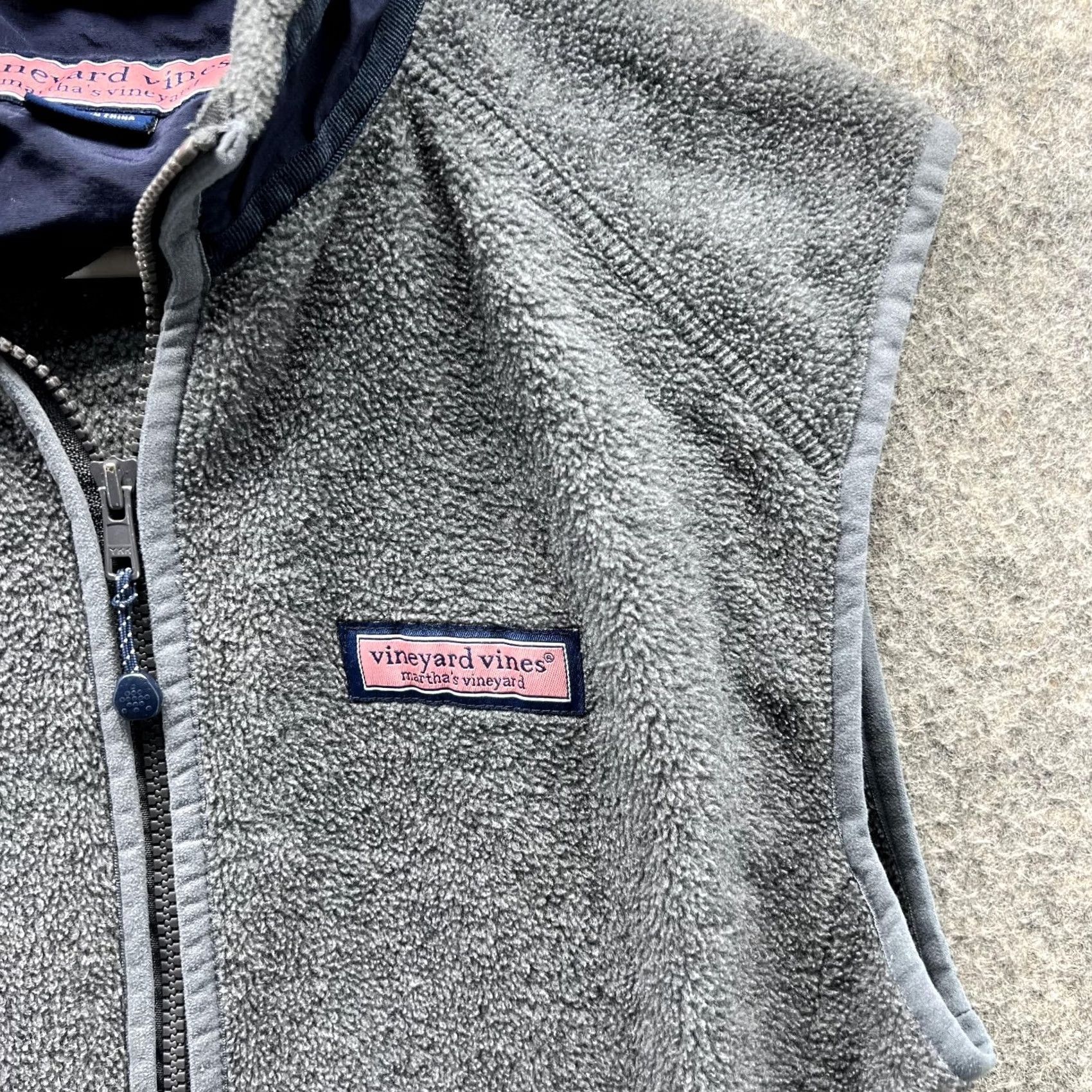 Vineyard Vines Vineyard Vines Jacket Women XS Gray Full Zip Fleece Sleeveless Casual Workwear Vintage? No Size XS / US 0-2 / IT 36-38 - 4 Thumbnail