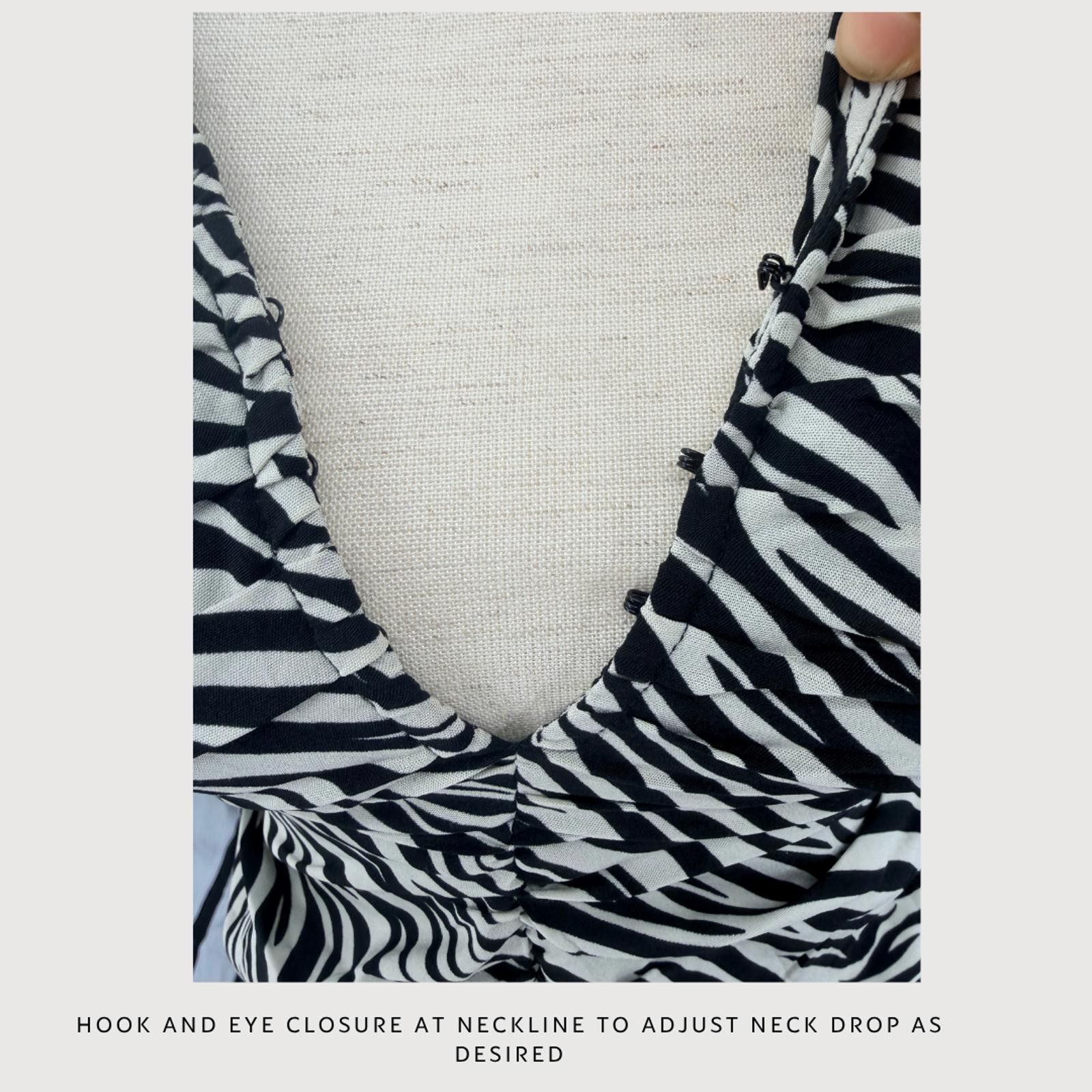 Aquascutum Aqua Zebra Ruched Mini Dress Halter NWT XS Going Out Size XS / US 0-2 / IT 36-38 - 5 Thumbnail