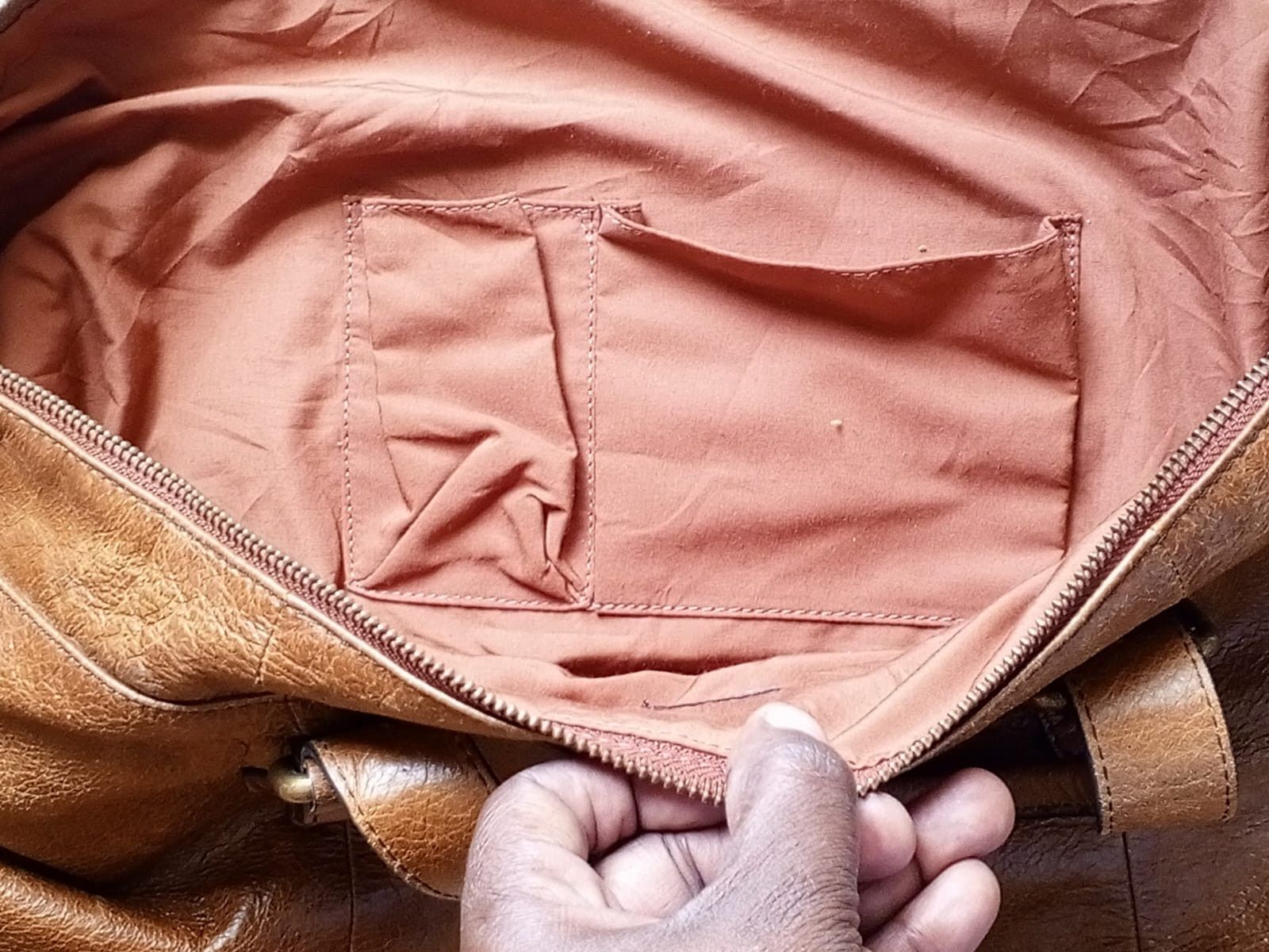 Marks & Spencer Vintage Marks & Spencer Autograph Leather Weekender Size 30 - 5 Thumbnail
