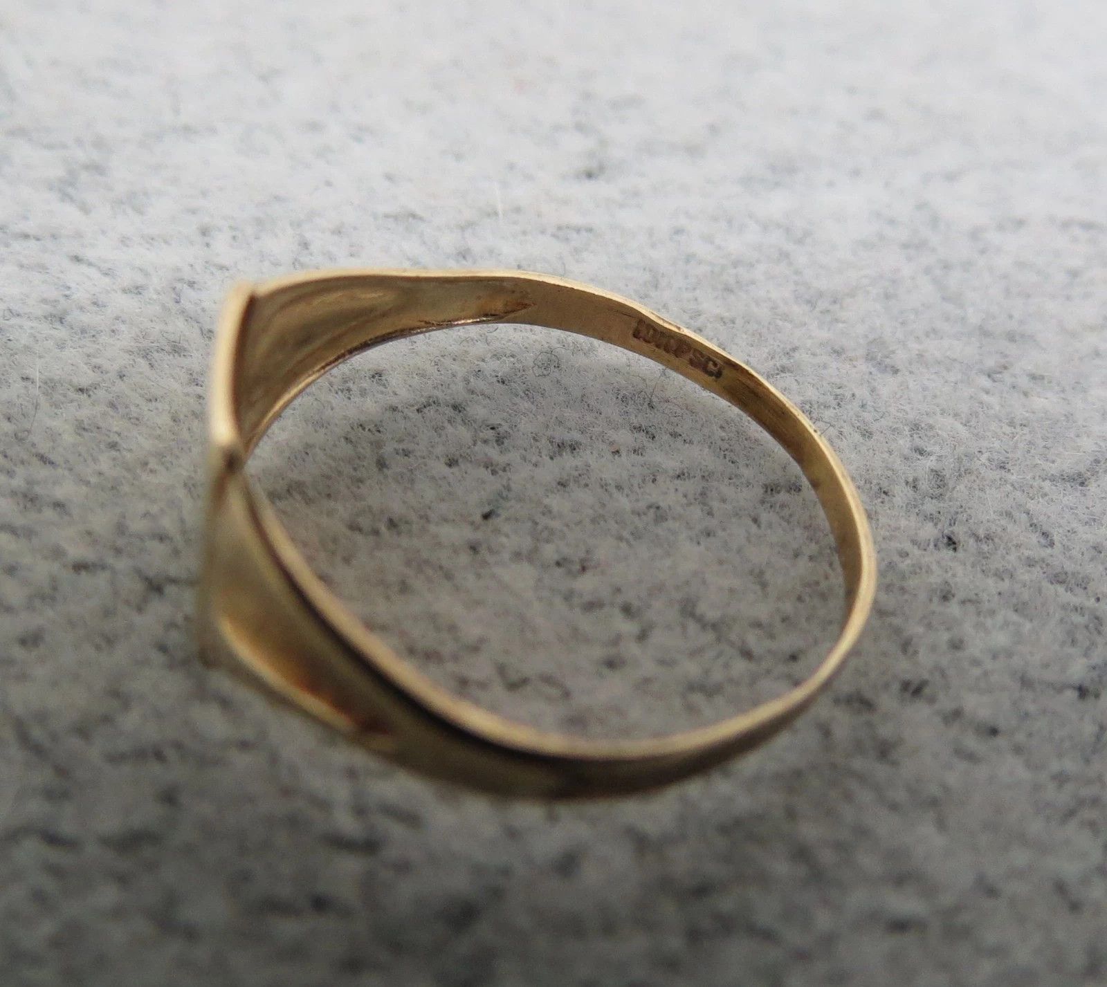 Jewelry Vintage 10k Yellow Gold Signet Ring Size 4.5 Monogram Size ONE SIZE - 7 Thumbnail