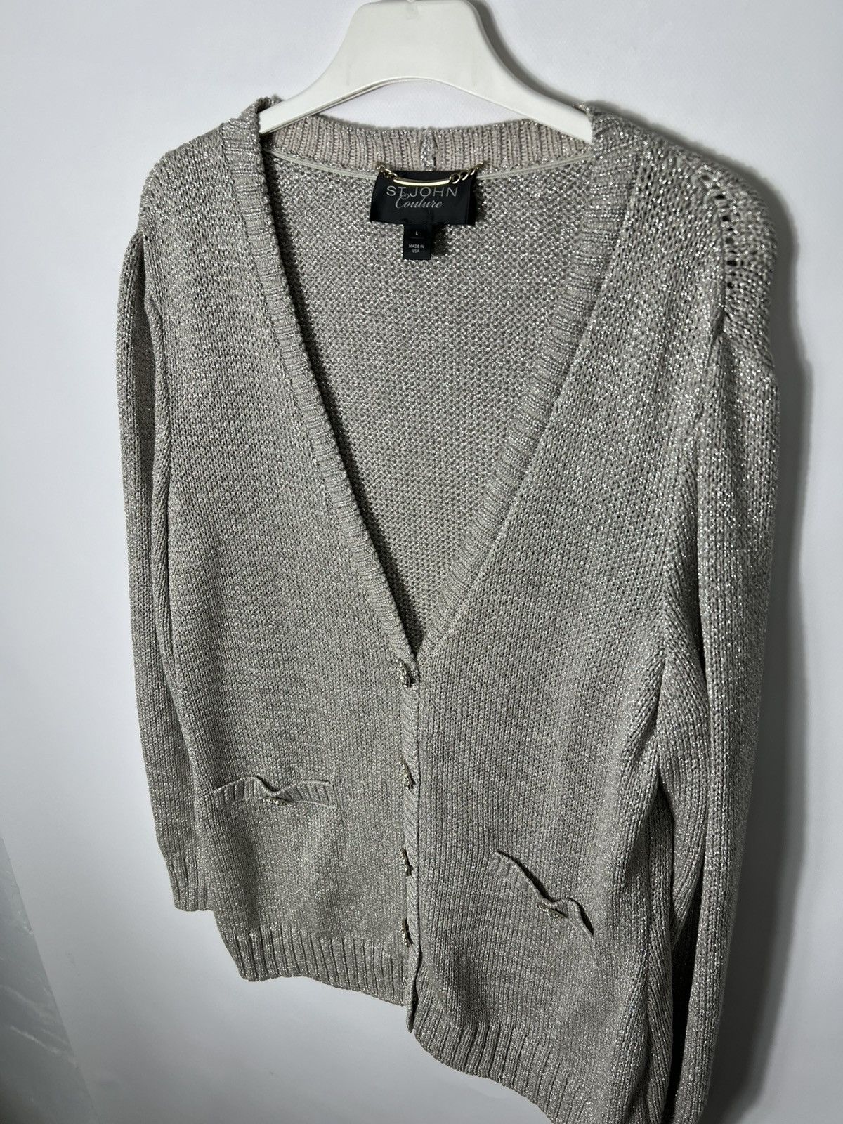 St. John Vintage luxury St. John Couture Cardigan With Rhinestone Size L / US 10 / IT 46 - 2 Thumbnail