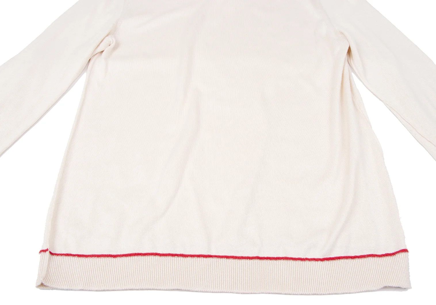 Maison Margiela Color-Stitch Design Knit Sweater in Ivory, Size M Size US M / EU 48-50 / 2 - 6 Thumbnail