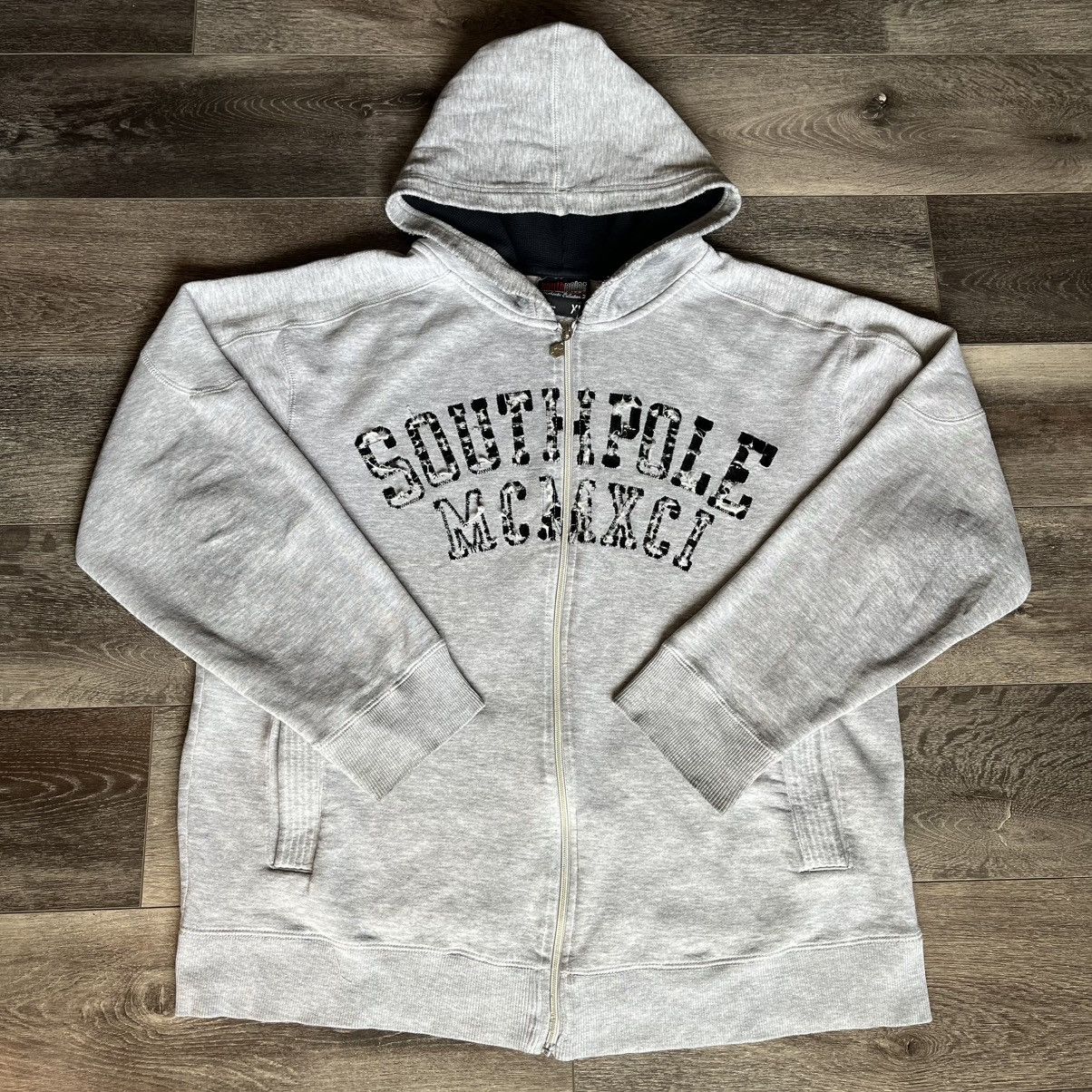 Southpole × Vintage Vintage 2000s South Pole Varsity Arch Logo Zip Up Hoodie Y2K Size US XL / EU 56 / 4 - 1 Thumbnail