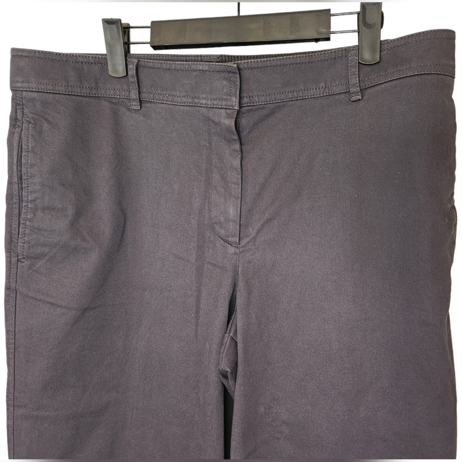 Ann Taylor New Ann Taylor Wide Leg Twill Chino Pants 12 Size 34" / US 12 / IT 48 - 2 Thumbnail