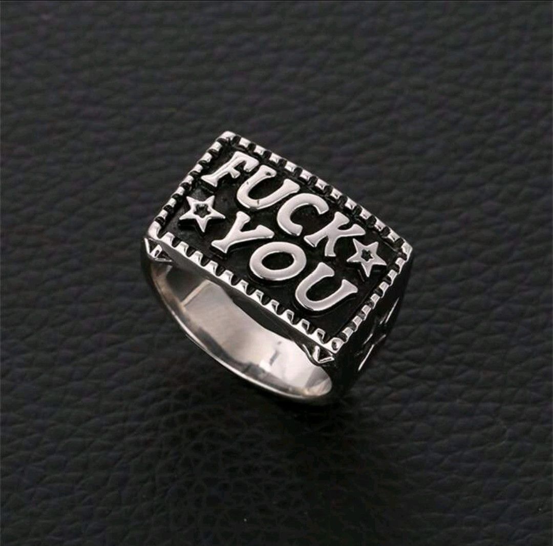 Japanese Brand F*ck Y*u Letter Rings size 9 Size ONE SIZE - 2 Thumbnail