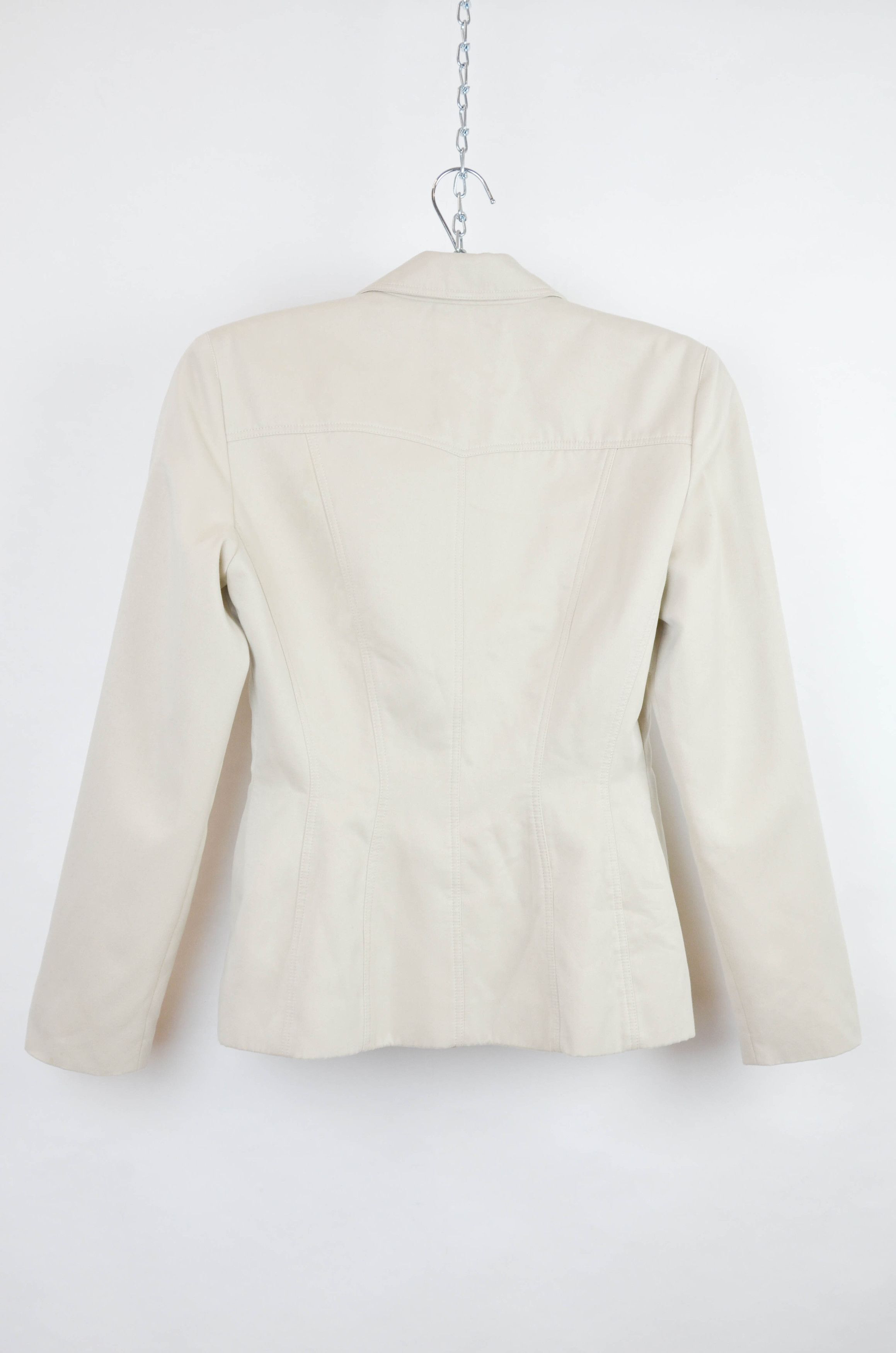 Mugler Mugler Ecru Semifitted Silhouette Designer Jacket S Size S / US 4 / IT 40 - 2 Thumbnail