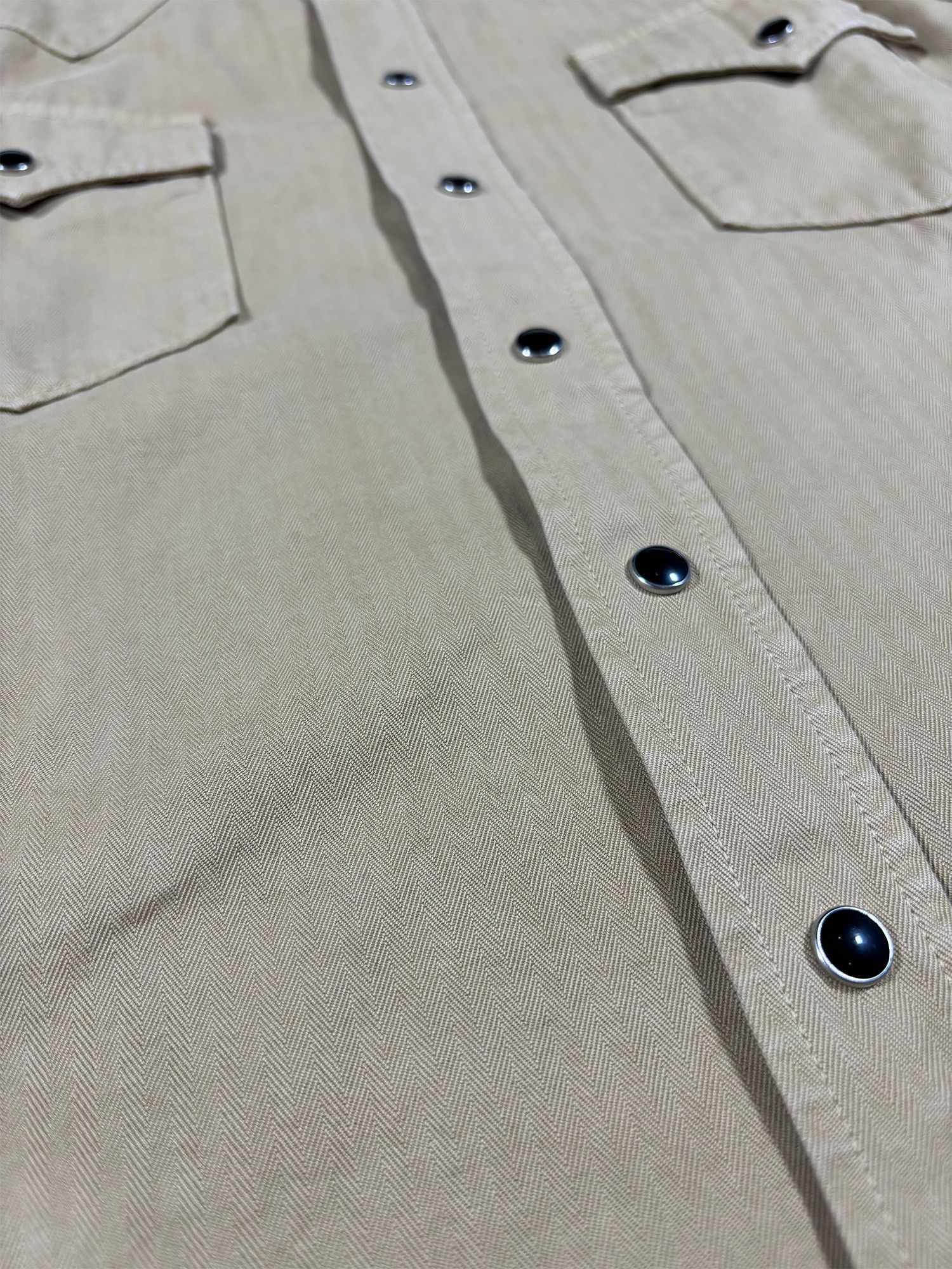Saint Laurent Paris Saint Laurent Classic Western Shirt Tan Size US M / EU 48-50 / 2 - 8 Thumbnail