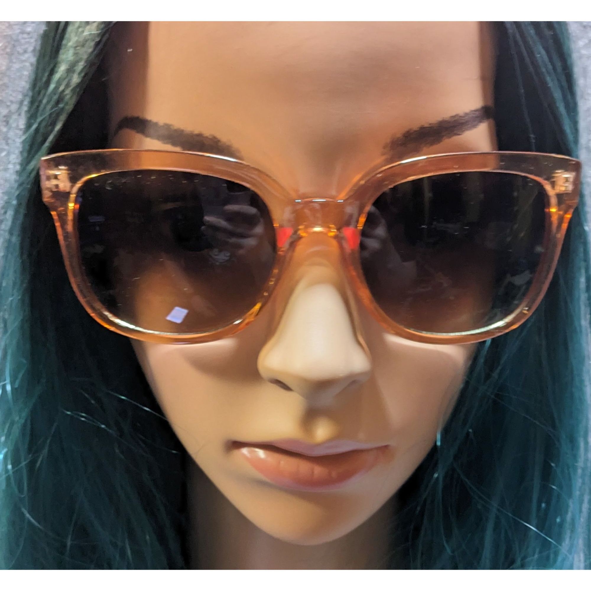 Other Chunky Retro Translucent Peach Sunglasses Size ONE SIZE - 5 Thumbnail