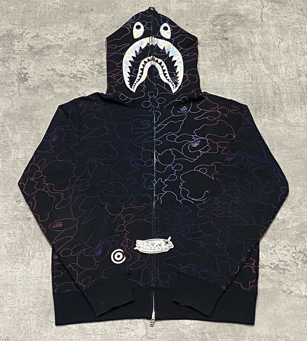 Bape Bape Shark Pencil Neon Camo Hoodie Size US L / EU 52-54 / 3 - 1 Thumbnail