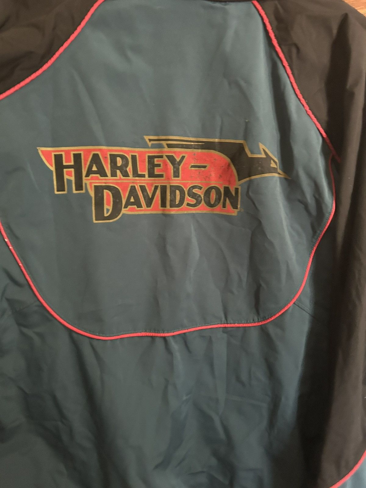 Harley Davidson Harley Davidson Blue Green Lightweight Jacket Sz M Size US M / EU 48-50 / 2 - 3 Thumbnail