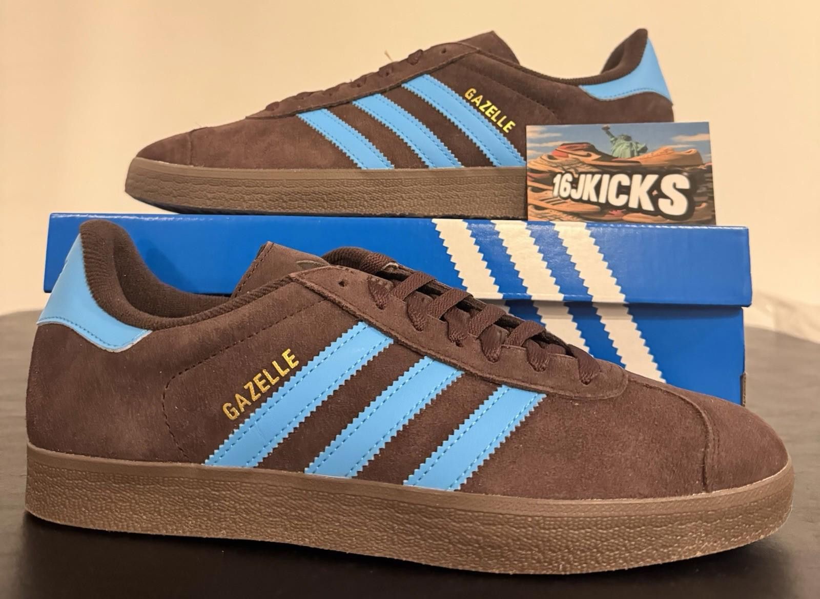 Adidas Size 9.5 - Adidas Gazelle Shadow Brown Sky Rush Size US 9.5 / EU 42-43 - 1 Thumbnail