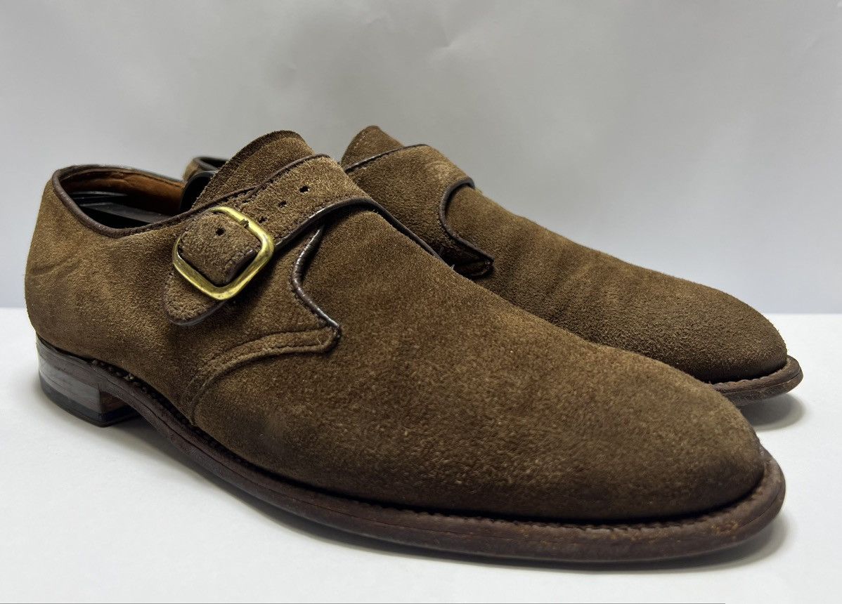 Alden Alden - Plain Toe Suede Monk Strap Derby Size US 8 / EU 41 - 1 Thumbnail