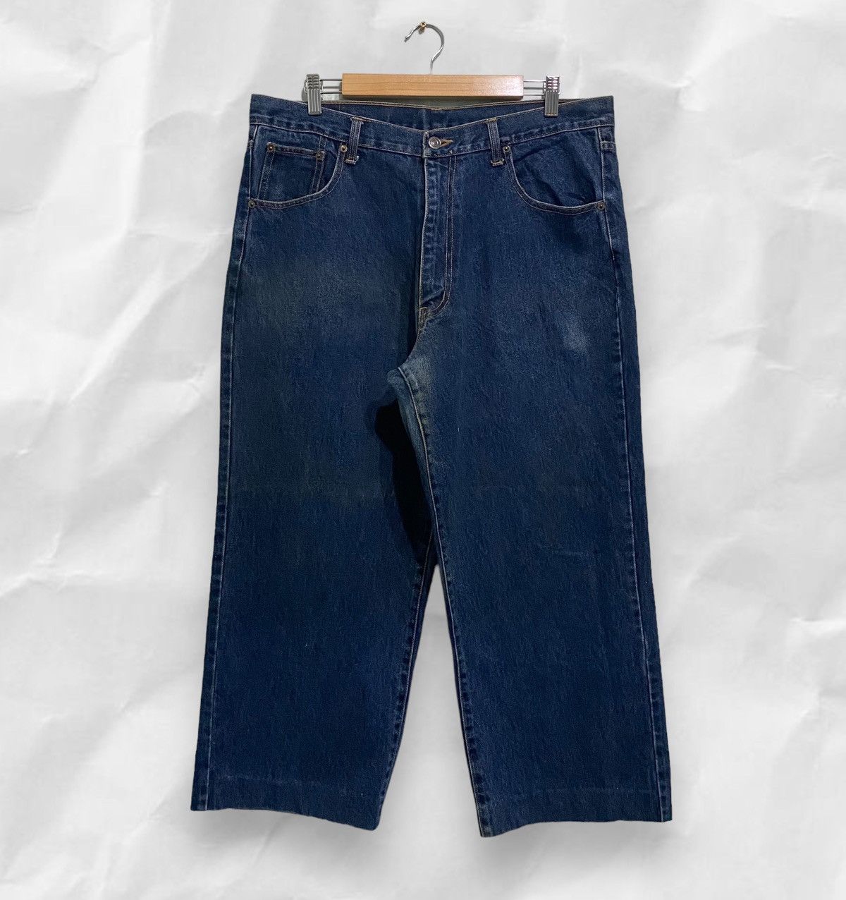 Machope Blue Denim Baggy Jeans 36x33