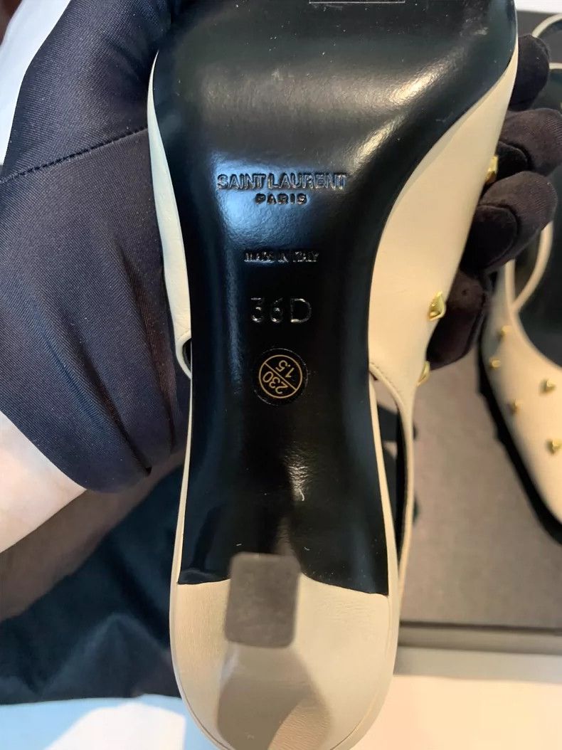 Saint Laurent Paris Saint Laurent Paris Love Rivet High Heels Size US 5.5 / IT 35.5 - 3 Thumbnail