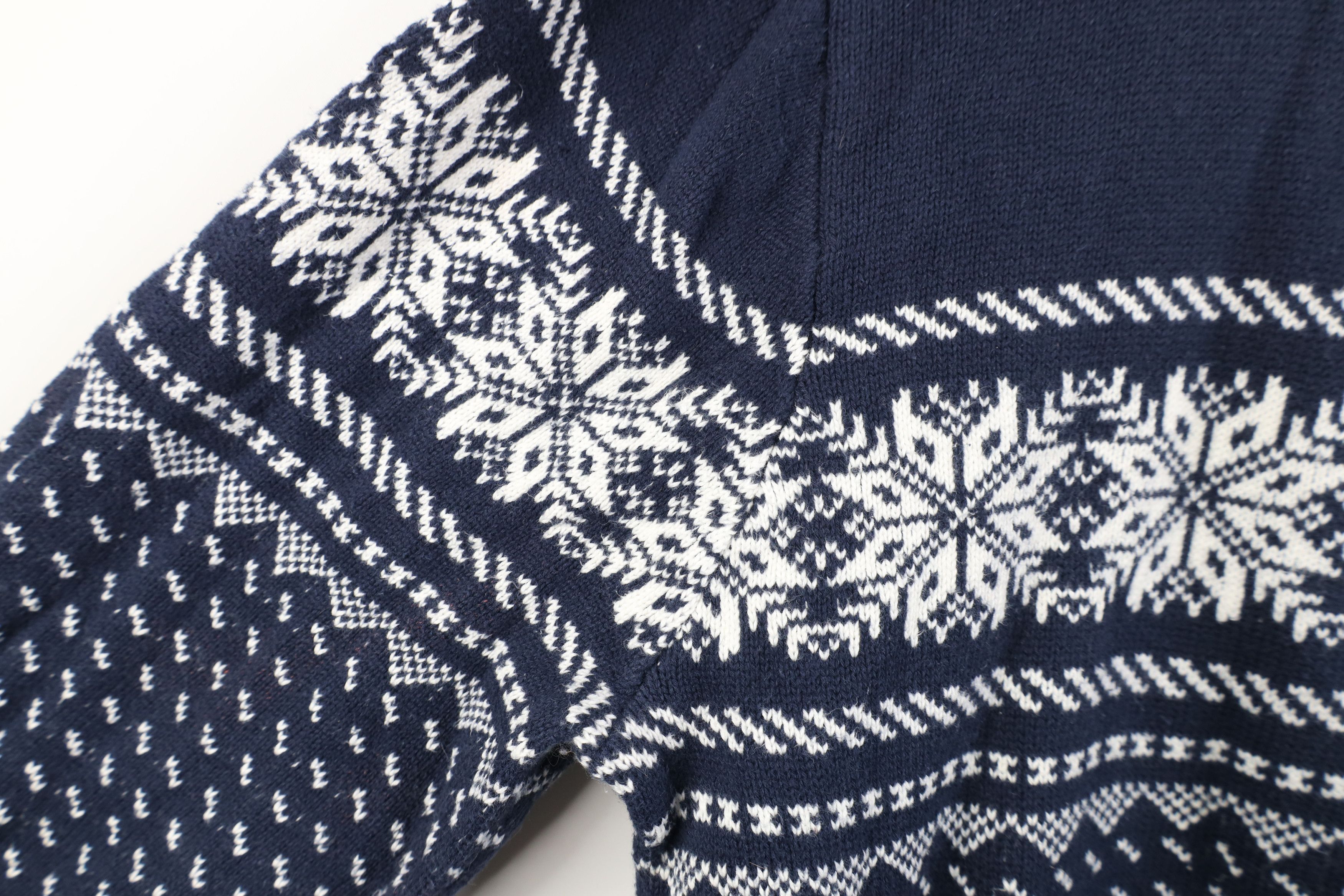J.Crew Vintage Y2K J Crew Snowflake Fair Isle Cotton Knit Sweater Size US L / EU 52-54 / 3 - 7 Thumbnail