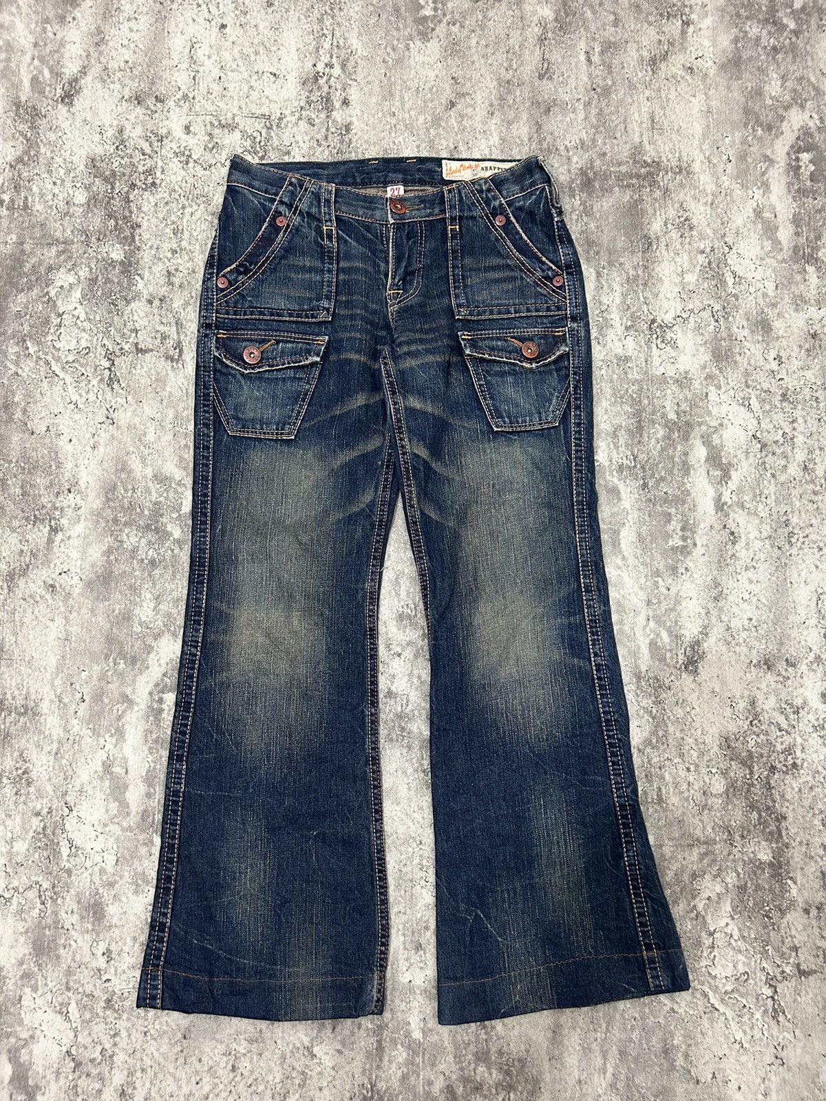 If Six Was Nine × Japanese Brand × Tornado Mart Vintage Brapers Front Pocket Flare Jeans Size US 29 - 1 Thumbnail