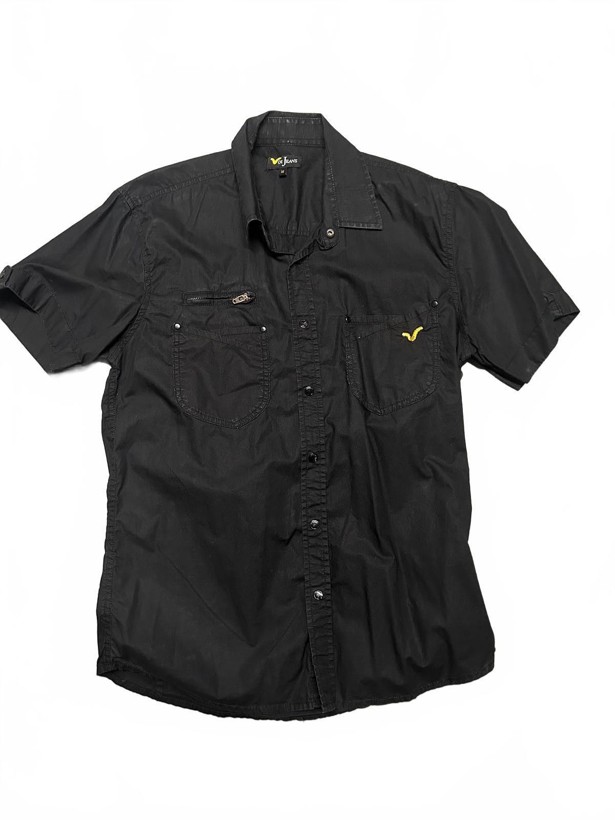 Designer Stylish Black Short-Sleeve Shirt by Vol Jeans - Medium Size US M / EU 48-50 / 2 - 2 Thumbnail