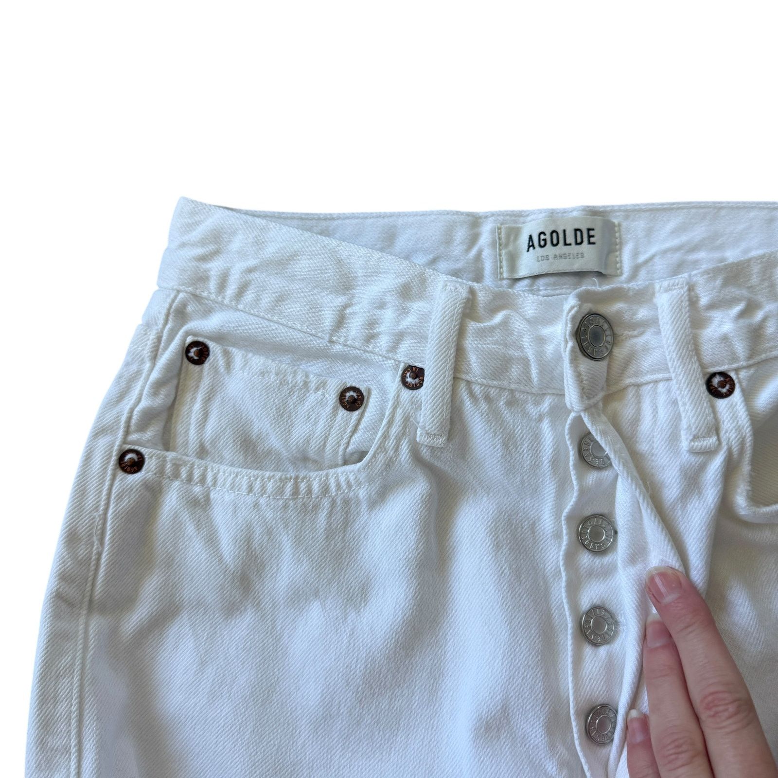 Agolde AGOLDE 90s Crop Jean Element Wash Raw Hem Size 23" - 5 Thumbnail
