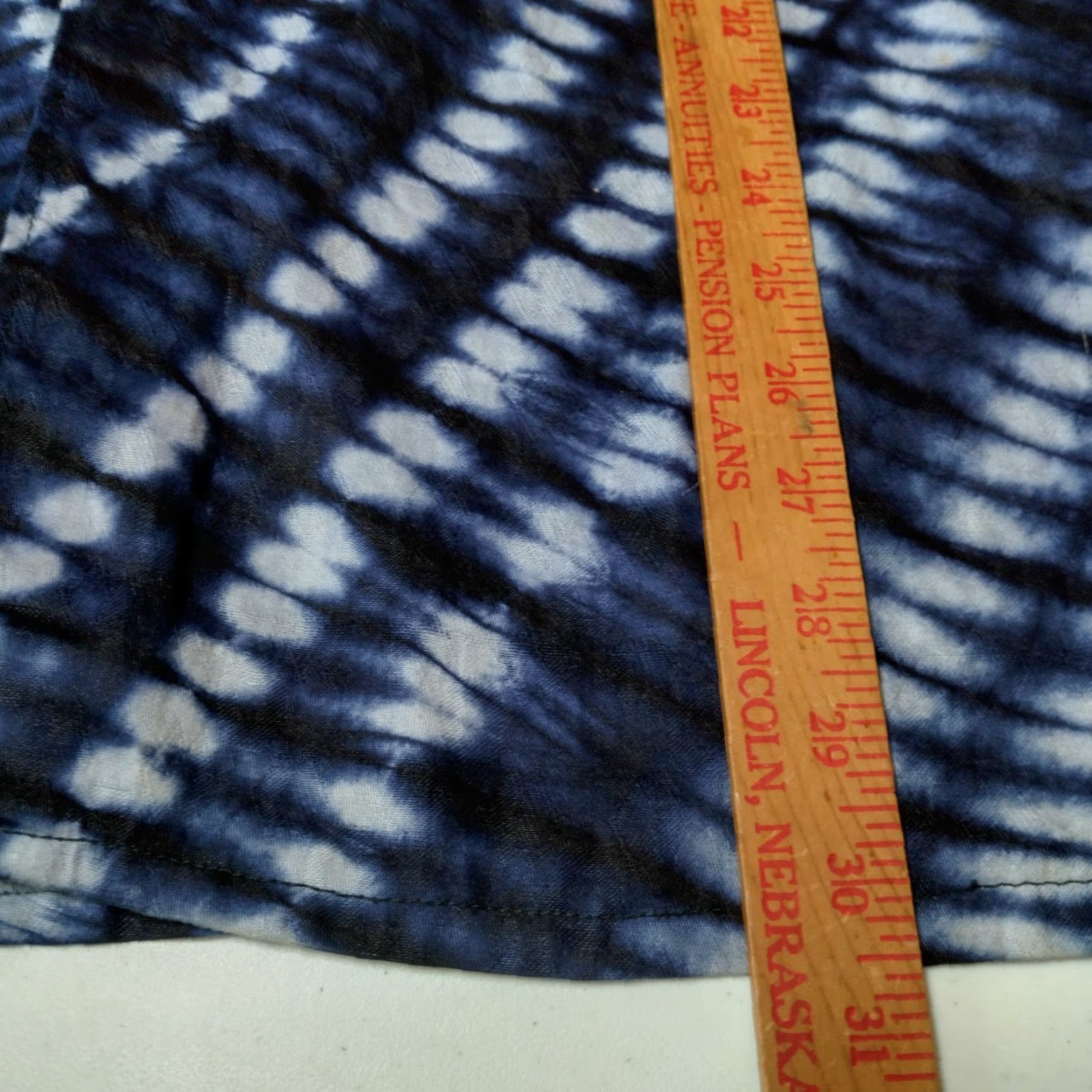 MadeMe VINTAGE Homemade Tie Dye Shirt XL Button Up Blue White Silver Metallic Hippie READ Size US XL / EU 56 / 4 - 6 Thumbnail
