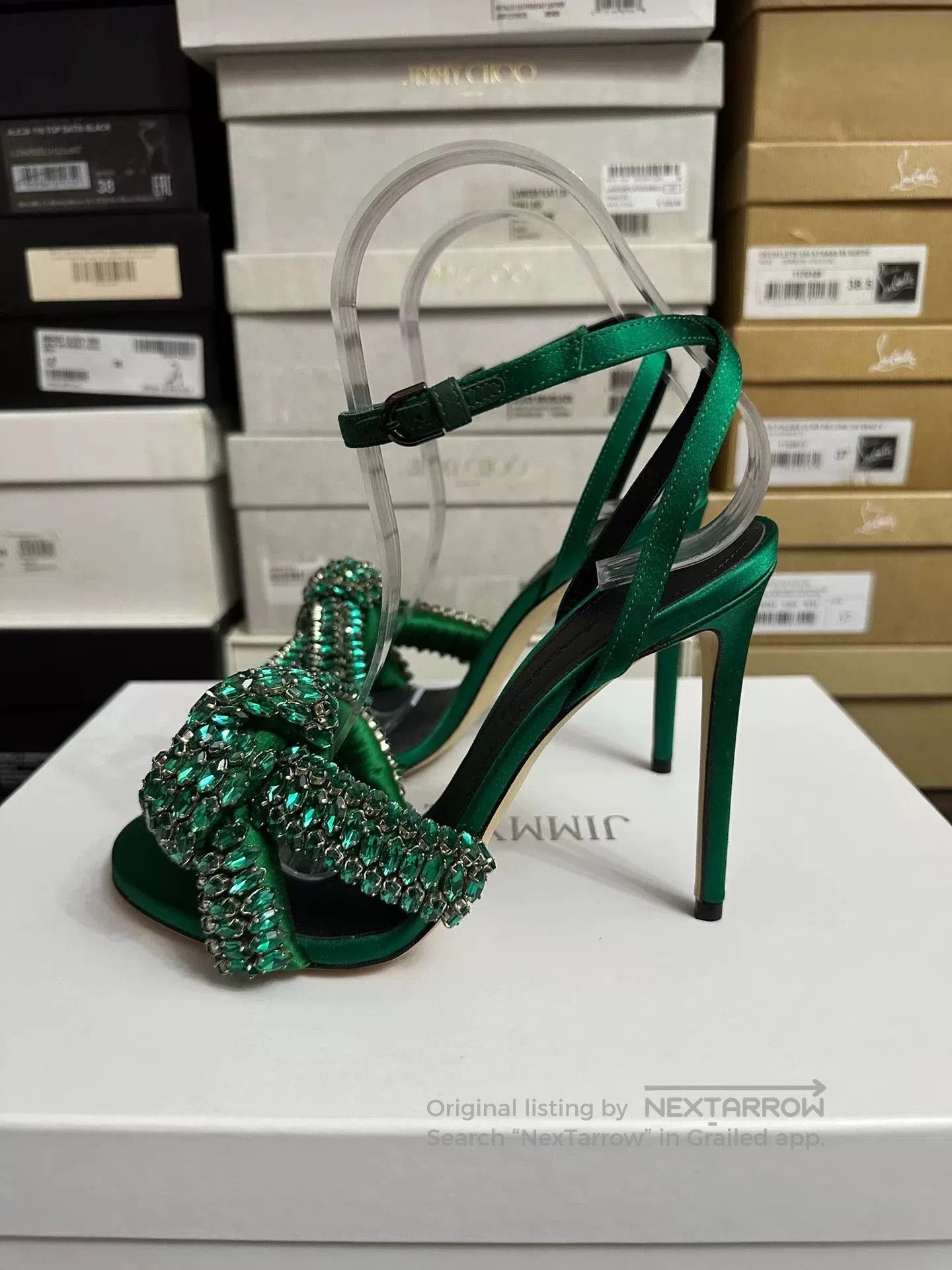 Other Marco de Vincenzo Emerald High-Heel Sandals. Size US 6.5 / IT 36.5 - 4 Thumbnail