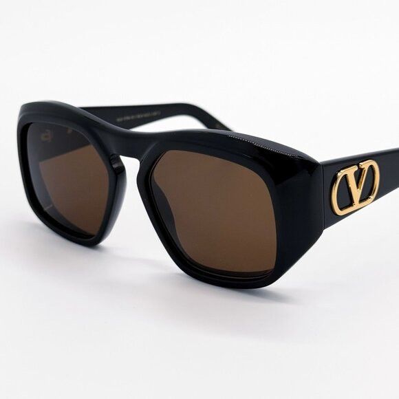 Valentino NEW VALENTINO SUNGLASSES VLS-179A BLACK/BROWN GEOMETRIC WOME Size ONE SIZE - 5 Thumbnail