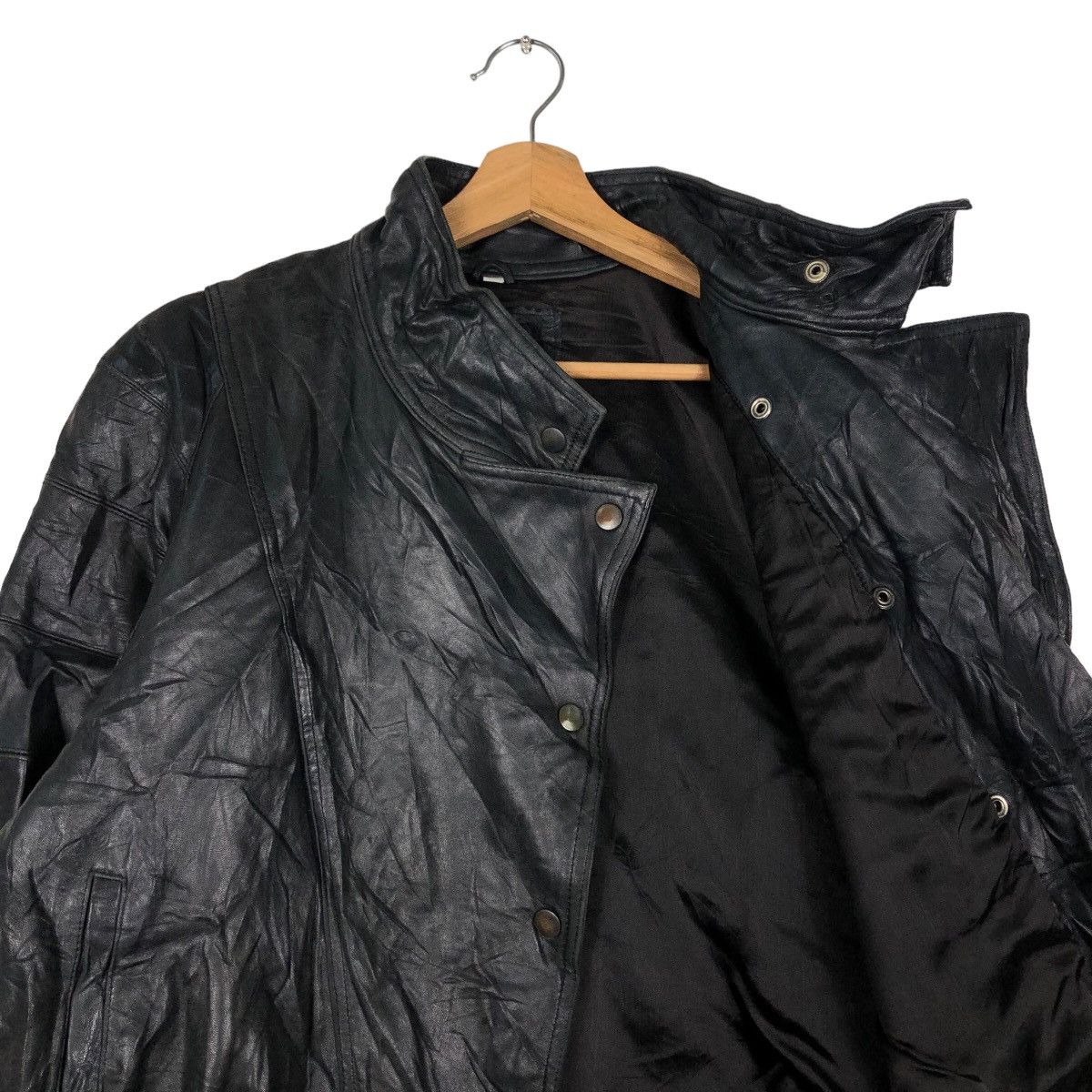 Japanese Brand 🔥Cropped Vintage Leather Jacket Double Breast Abba Japan Size US M / EU 48-50 / 2 - 12 Thumbnail