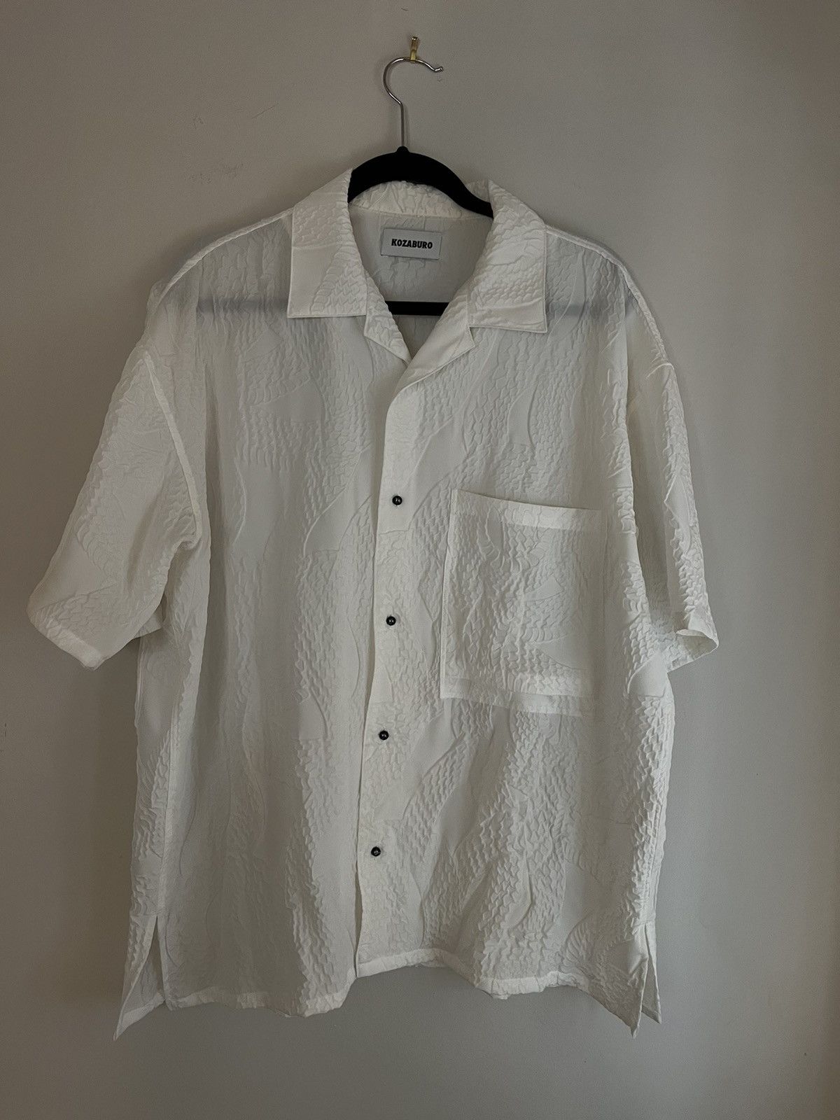 Kozaburo AW22 Velour Boxy Fit Snap Button Shirt | Grailed