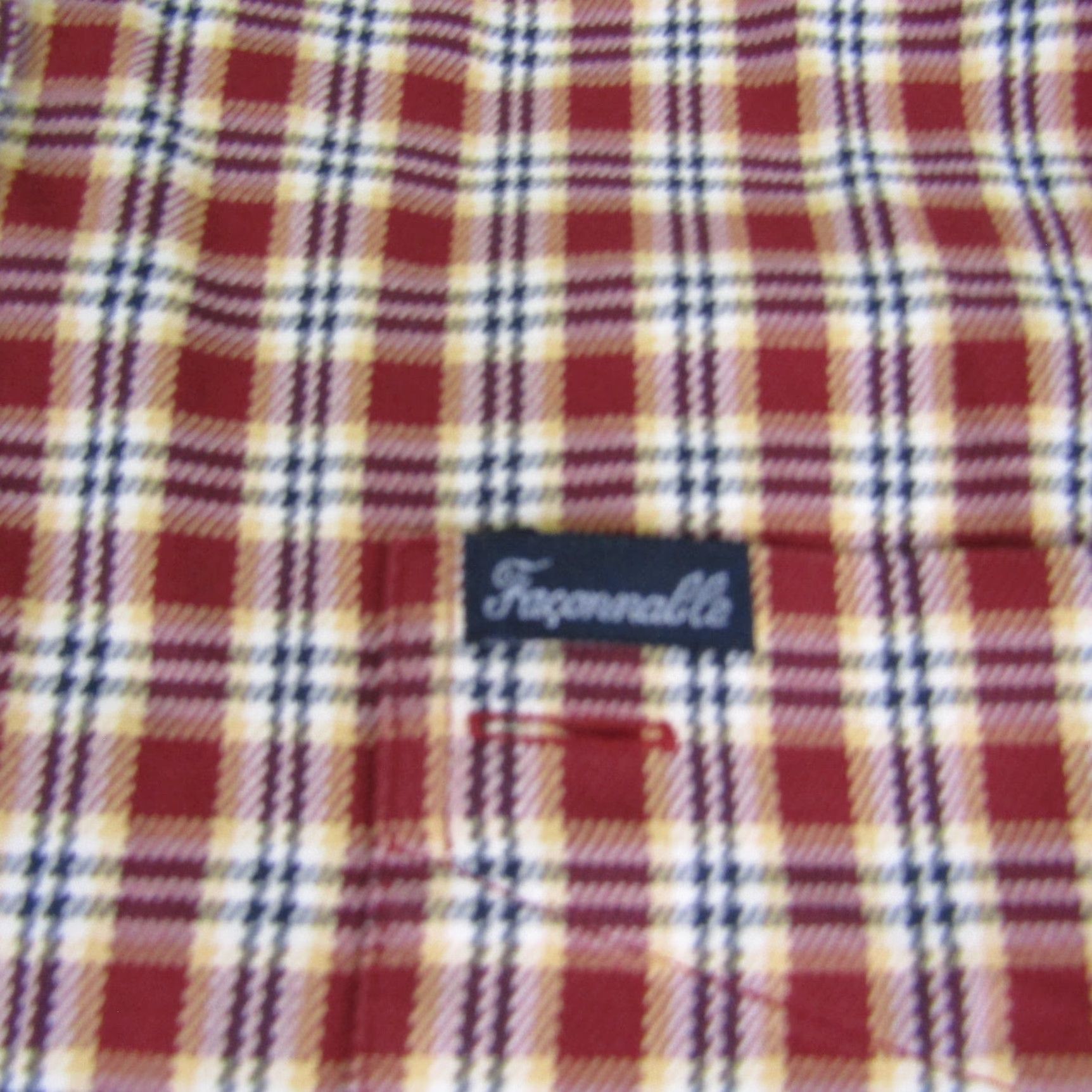 Faconnable VINTAGE Faconnable Shirt Mens XL Red Plaid Button-Up Cotton Twill Outdoors Size US XL / EU 56 / 4 - 3 Thumbnail