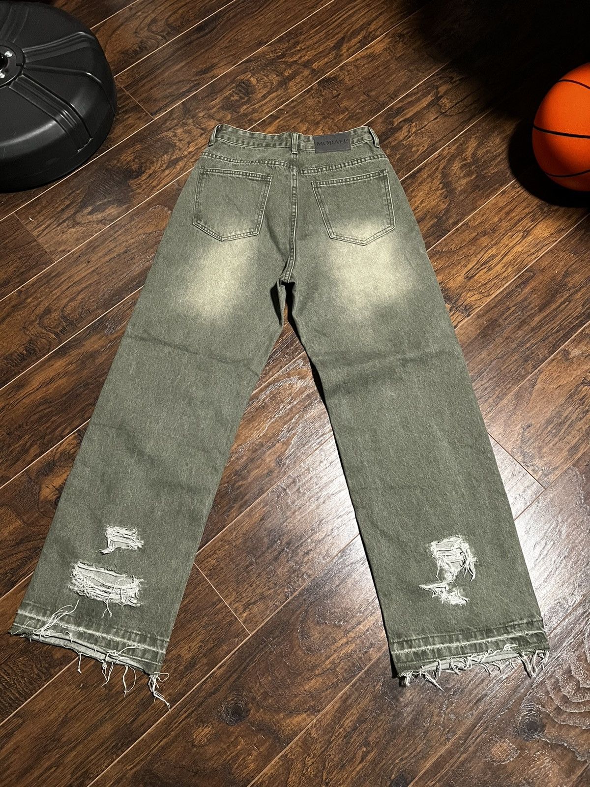 Other Morale Olive Green Baggy Denim Size US 30 / EU 46 - 2 Thumbnail