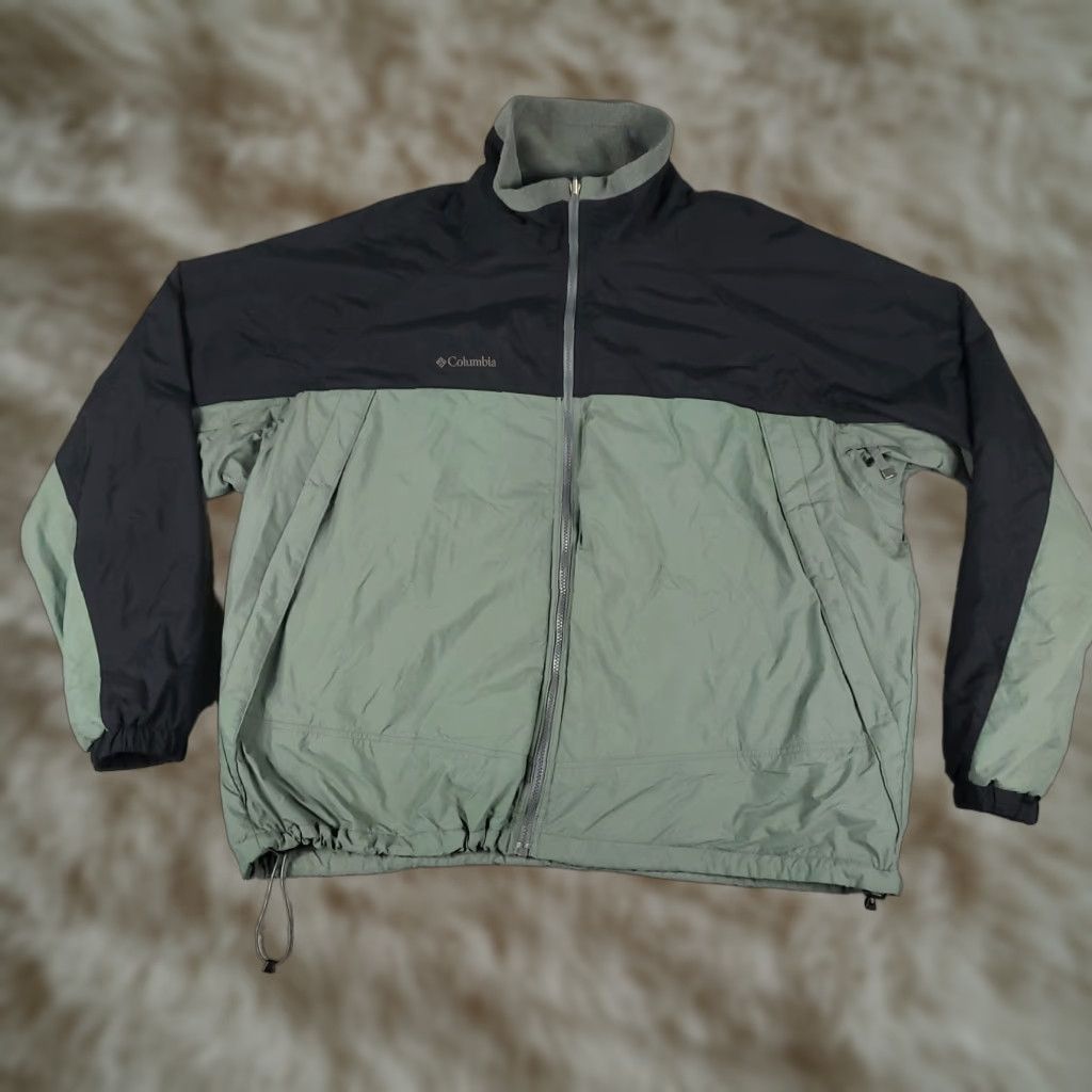 Vintage Columbia Jacket Mens 2XL Green Full Zip Lined Fleece Vertex Core Outdoors Windproof Pockets Nylon 100% Polyester Mens Size US XXL / EU 58 / 5 - 1 Thumbnail