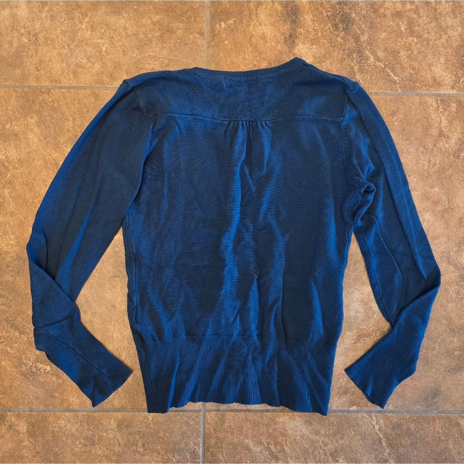 Forever 21 Blue Basic | F21 | Sweater Vneck Size M / US 6-8 / IT 42-44 - 2 Thumbnail