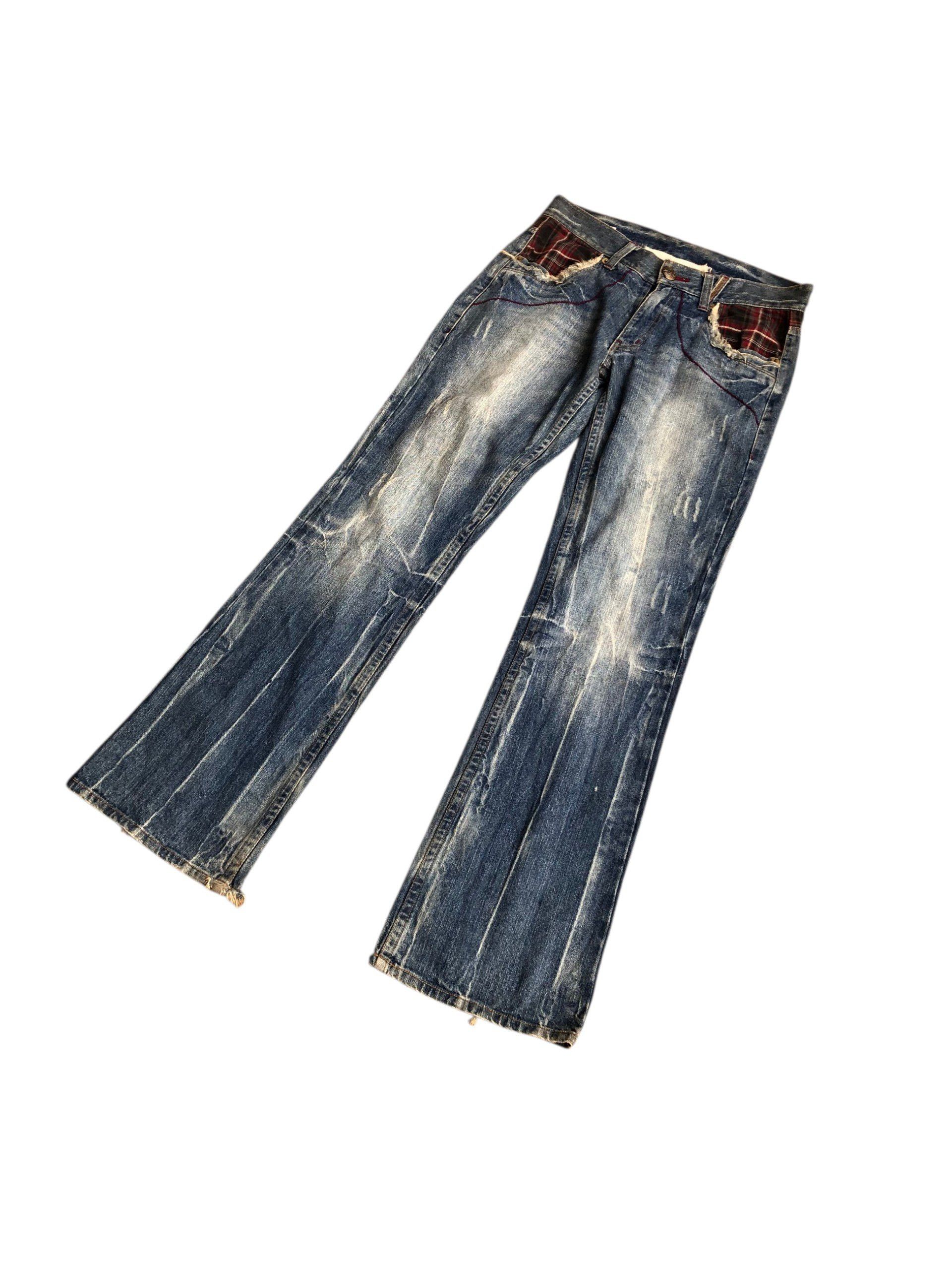 If Six Was Nine 2000s Flared Fading Jeans Vkei style Y2k Japanese Size US 30 / EU 46 - 6 Thumbnail