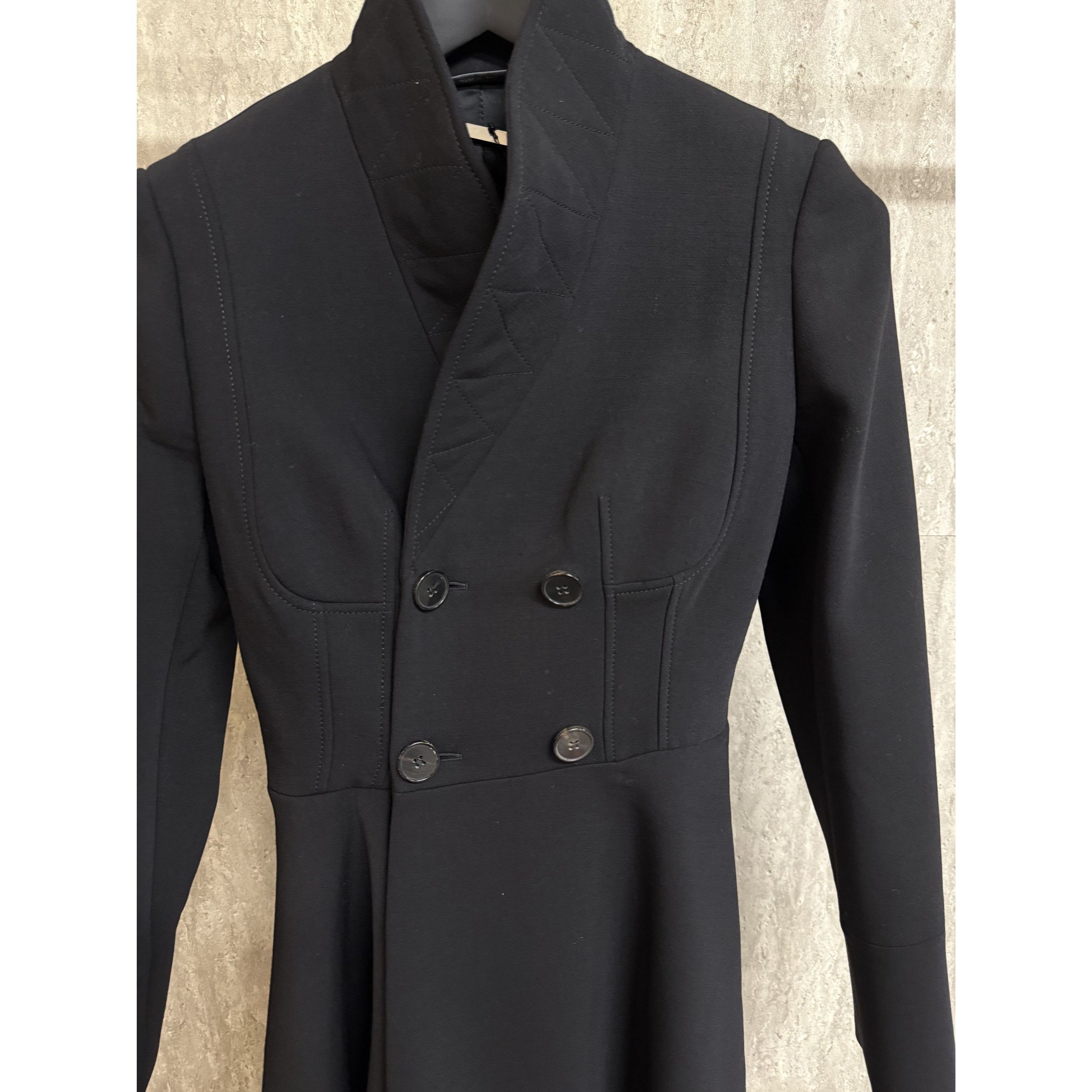 Alexander McQueen Alexander McQueen Double-Breasted Asymmetrical Black Coat Size S / US 4 / IT 40 - 4 Thumbnail