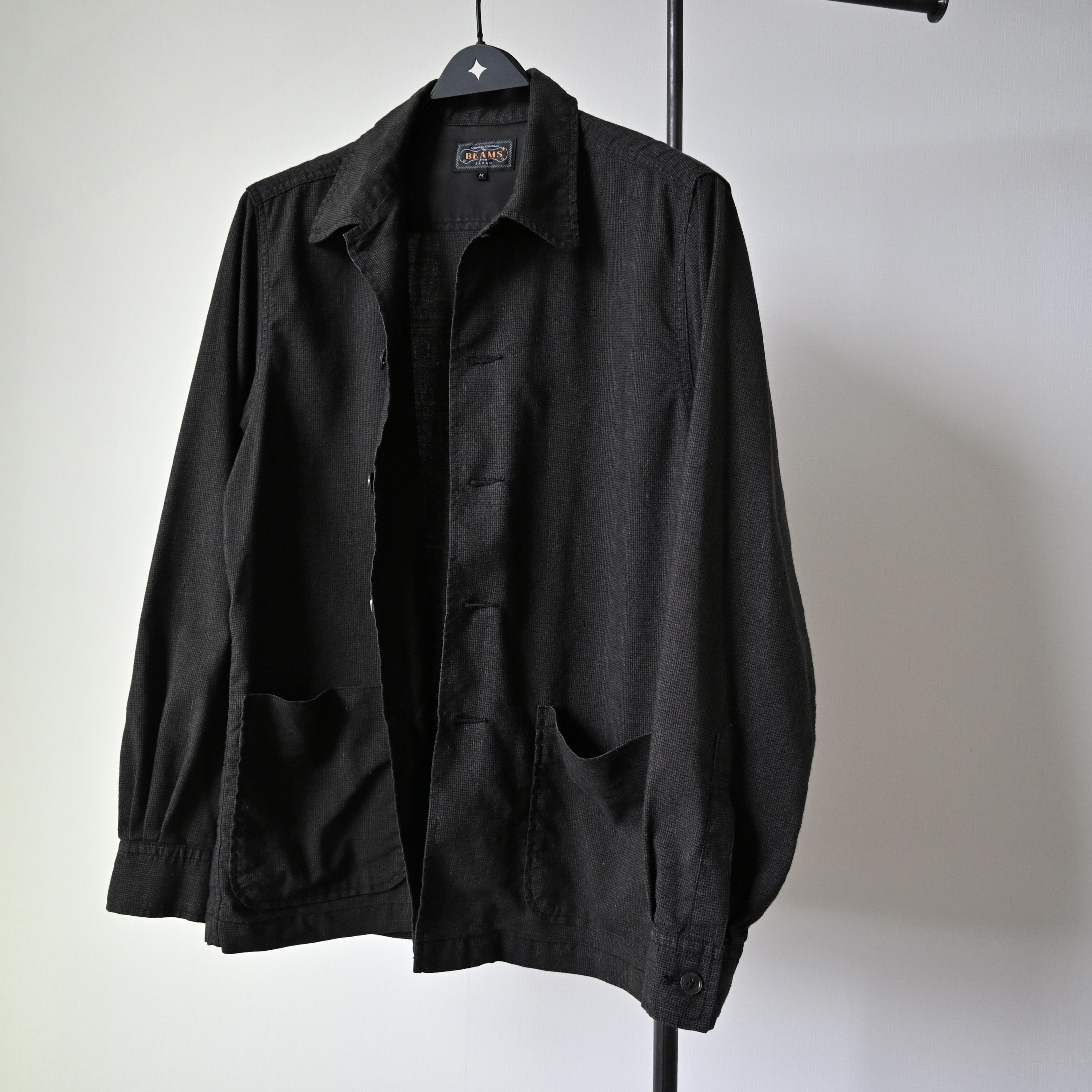 Beams Plus BEAMS Plus linen/rayon blend 2-pocket jacket, houndtooth Size US M / EU 48-50 / 2 - 4 Thumbnail