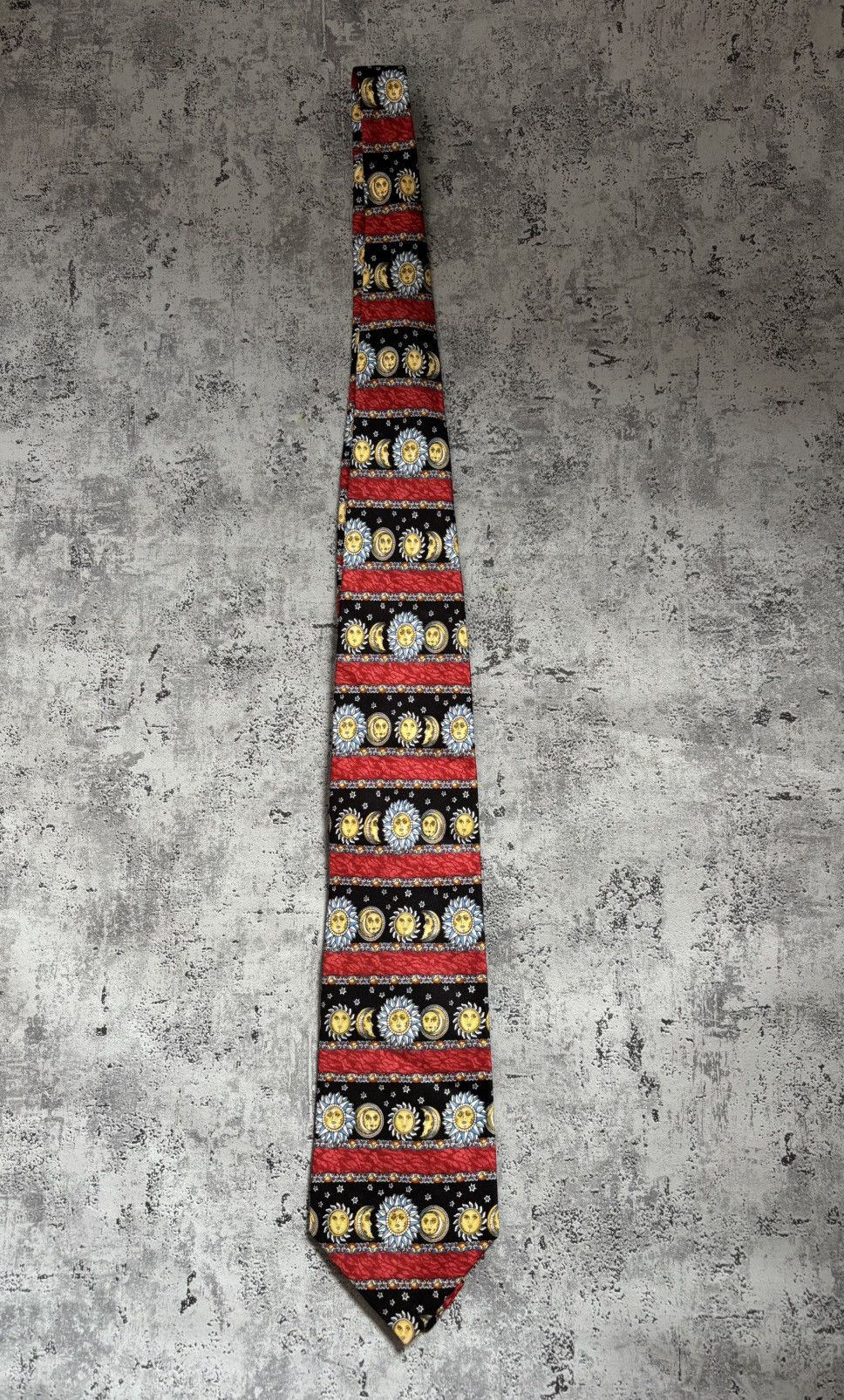 Designer Vintage ALPI Silk Tie Sun Retro Size ONE SIZE - 1 Thumbnail