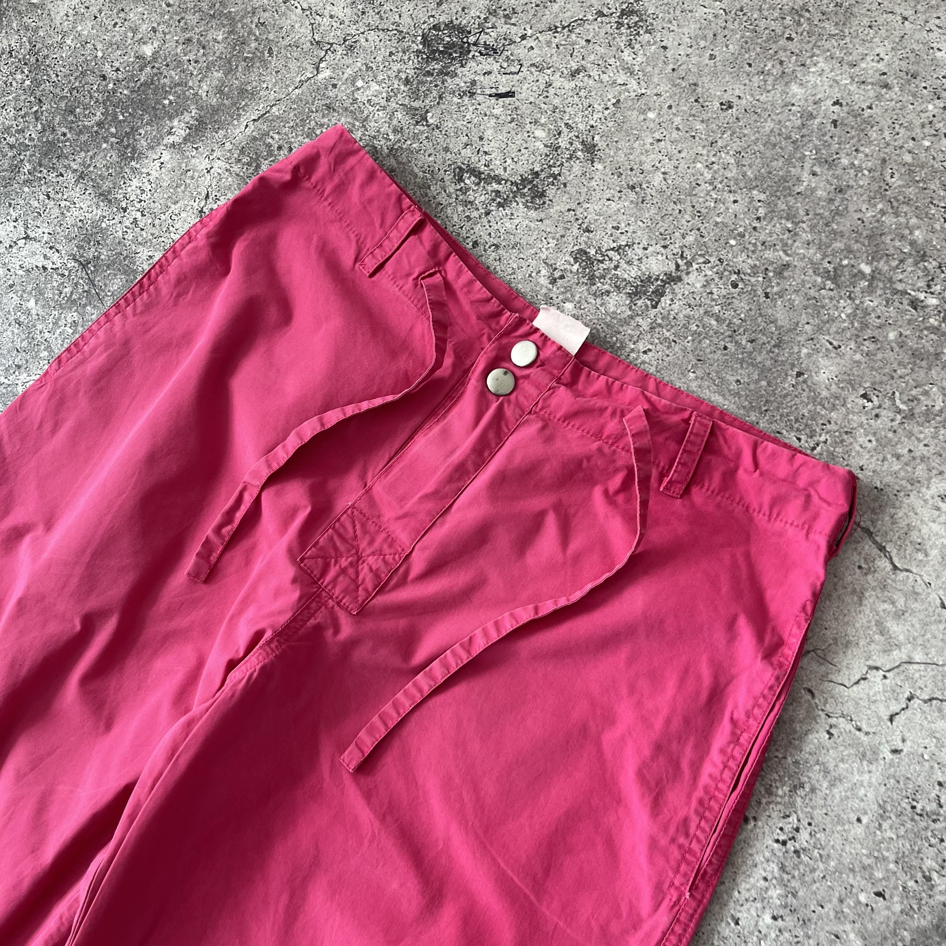 Japanese Brand × Vintage Vintage Y2K Pink Cargo Japanese Style Parachute Pants Size 36" / US 14 / IT 50 - 4 Thumbnail