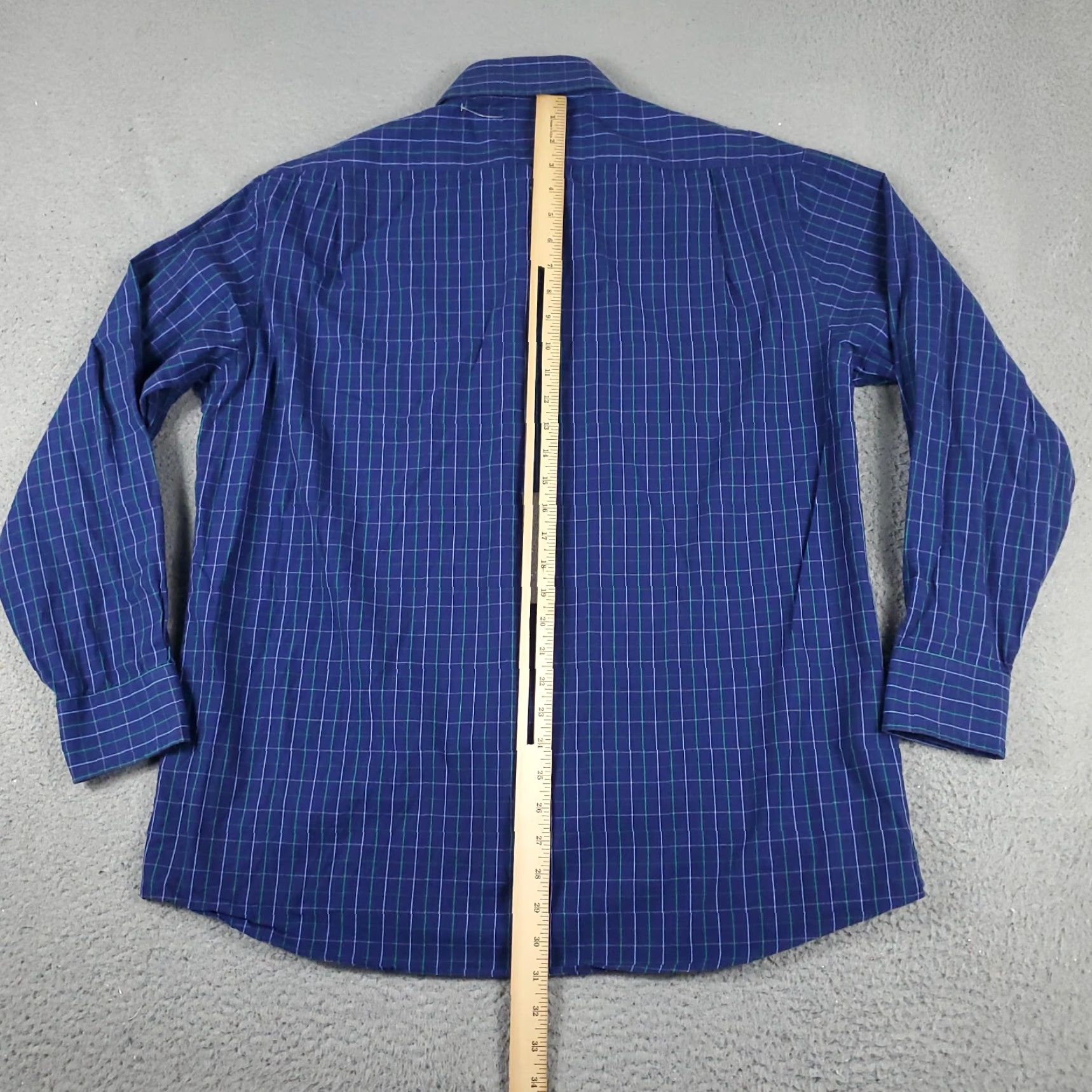 Tommy Hilfiger Tommy Hilfiger Shirt Mens 15.5 Blue Check Casual Button Up Long Sleeve Size US M / EU 48-50 / 2 - 3 Thumbnail