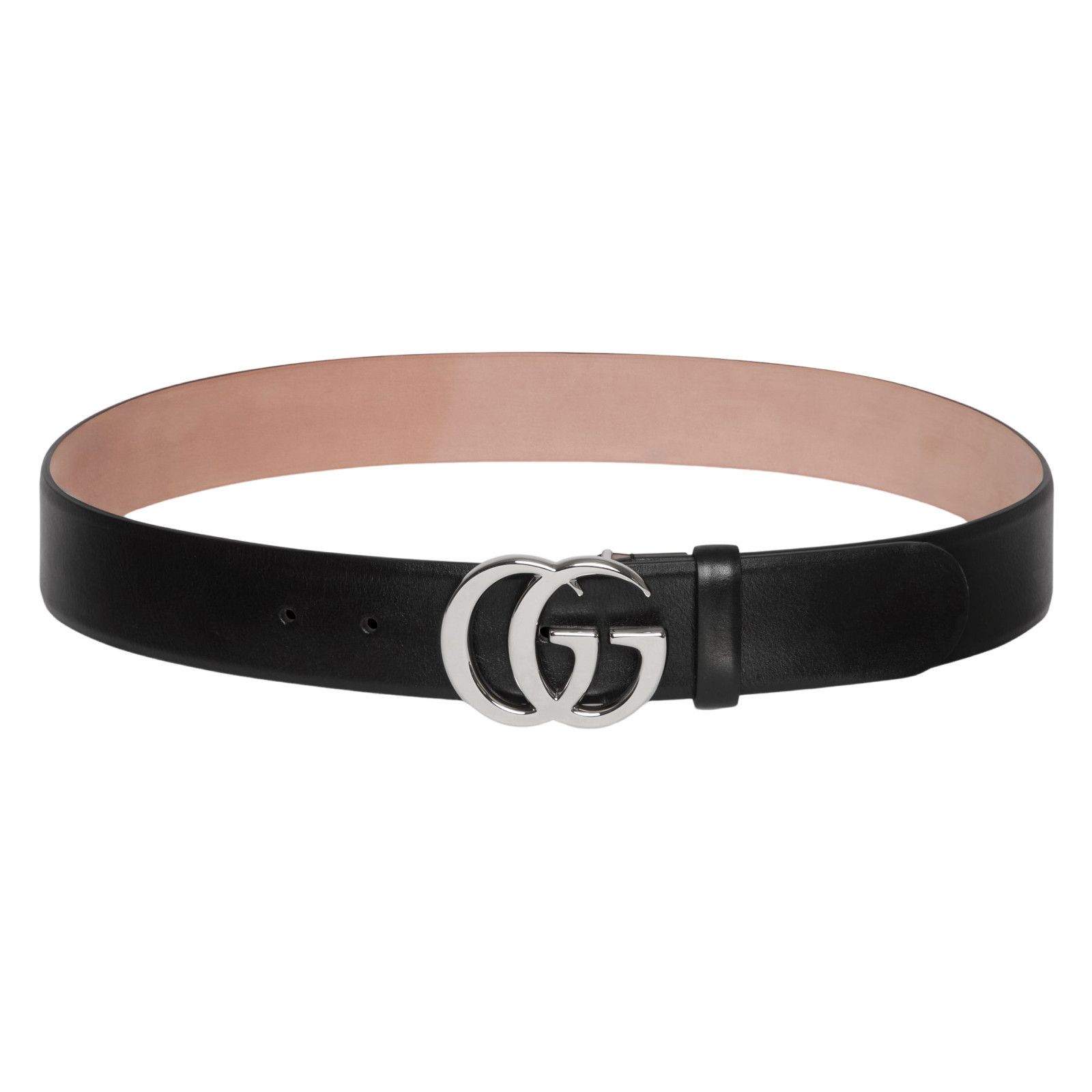 Gucci GUCCI $620 Black Flat Marmont Belt New & Authentic (Men's si Size ONE SIZE - 1 Preview