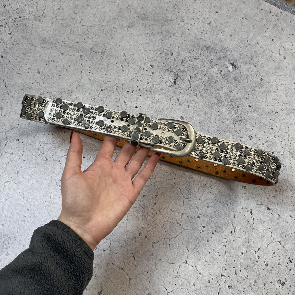 Japanese Brand × Vintage Vintage Leather Belt With Crystal B.B. Simon Supreme Style Size ONE SIZE - 2 Thumbnail
