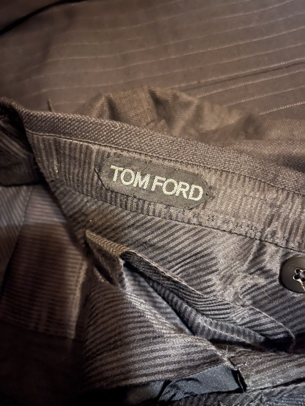 Tom Ford Tom ford wool charcoal black trousers w34 Size 40R - 4 Thumbnail