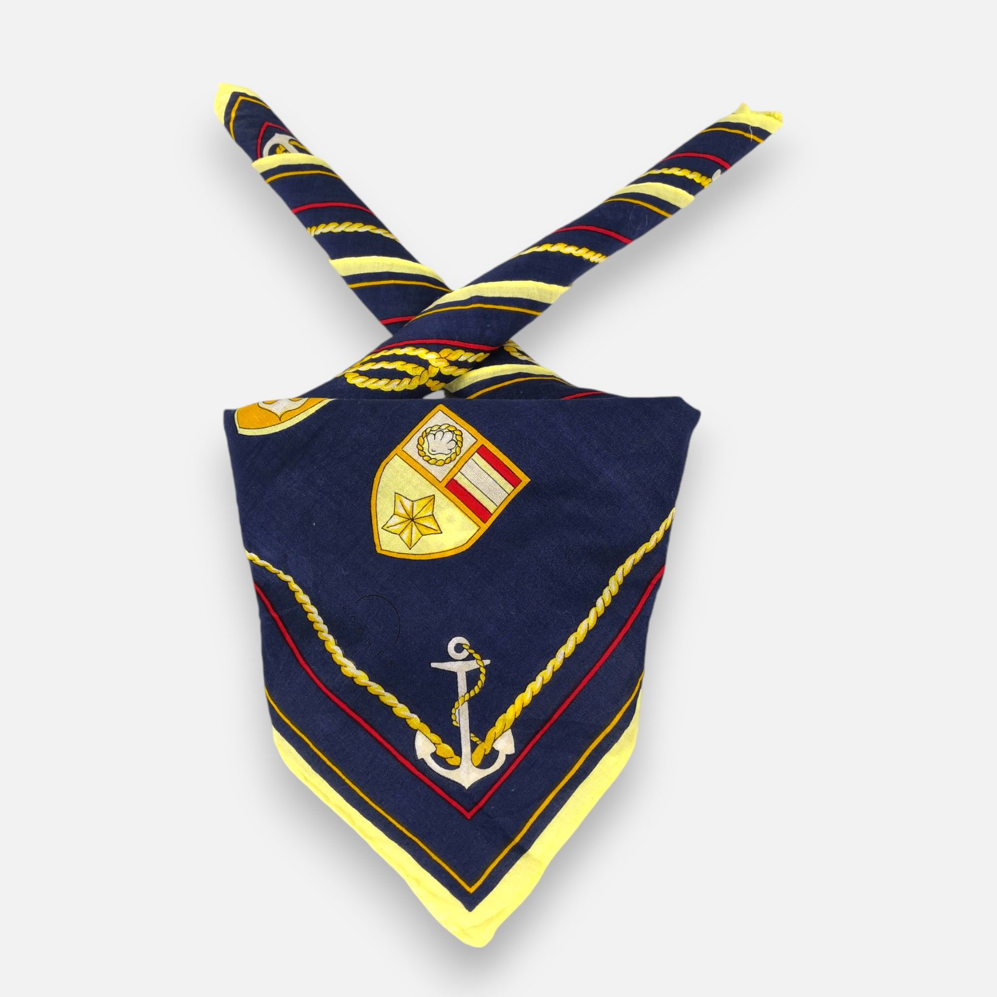 Vintage Napoleon Sailing Handkerchief Pocket Square Bandana