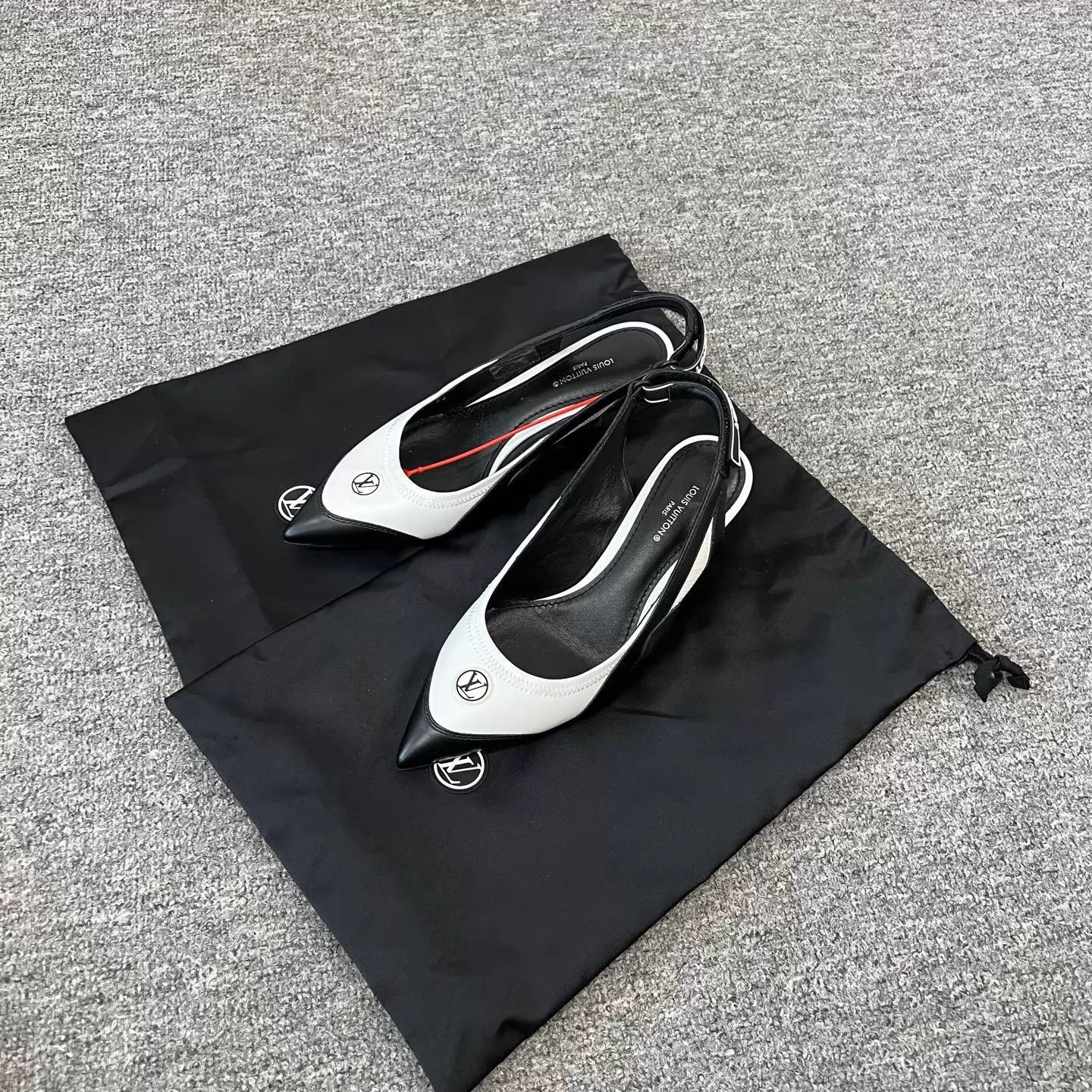Louis Vuitton LV Archlight Black & White Color Block Heels Size US 5.5 / IT 35.5 - 1 Thumbnail